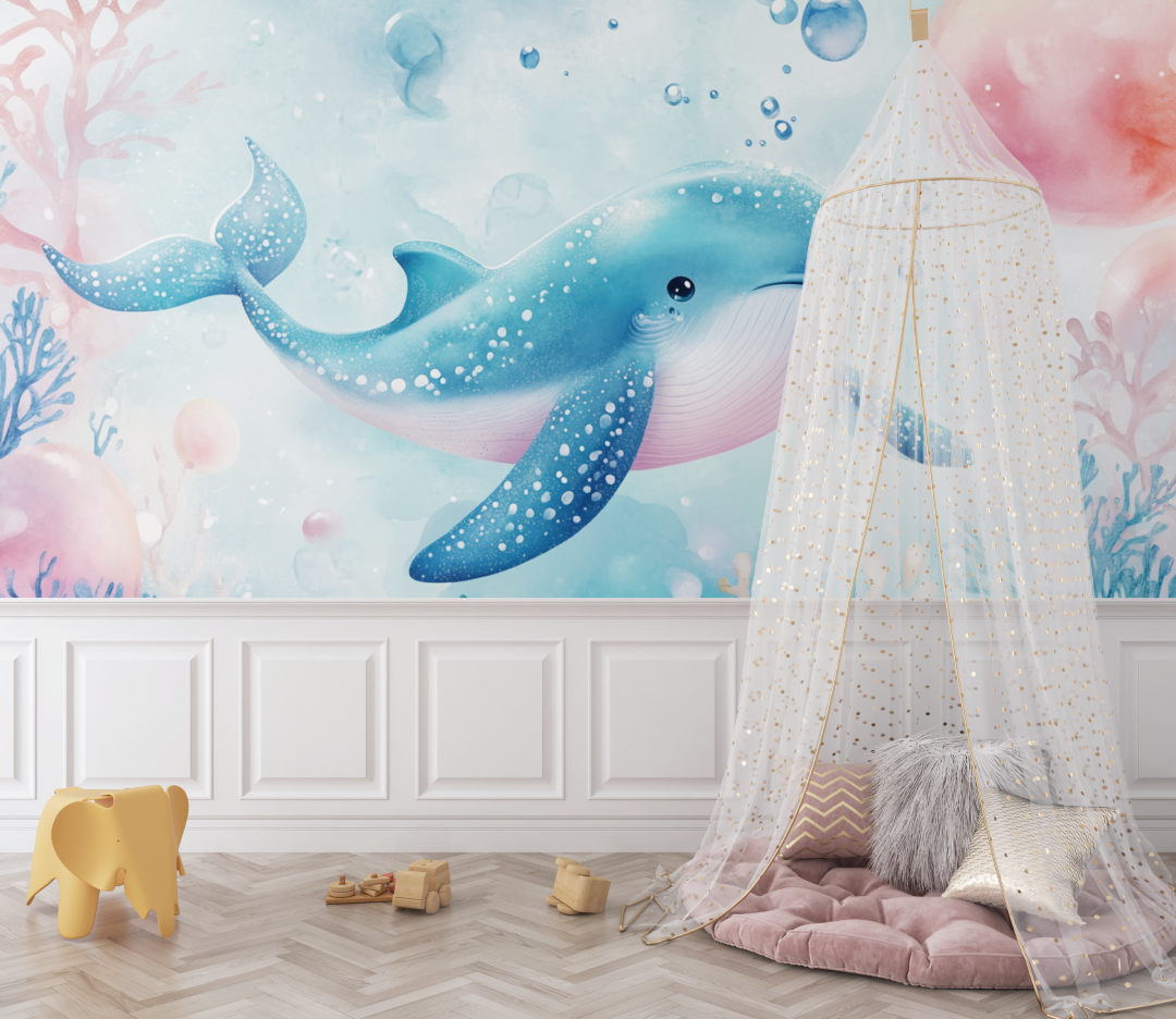Blue Whale Marine Wallpaper and Softness | Murals Wallpaper