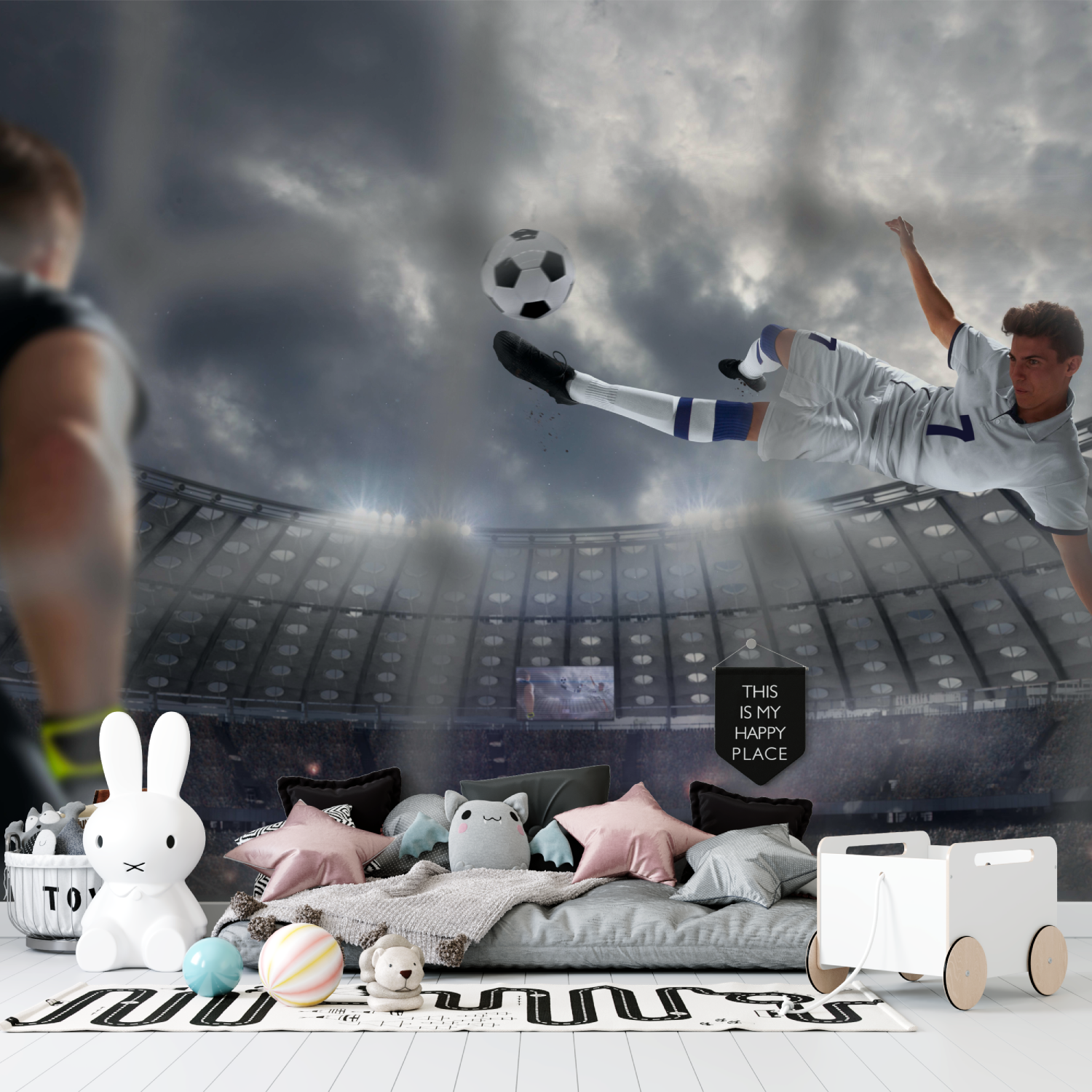 Fußballspieler-Hintergrundbild | Wandbild-Hintergrundbild