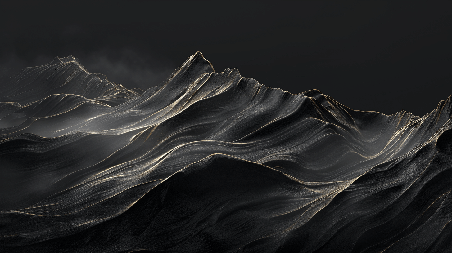 Black and White Mist Mountain Textured Wallpaper | Murals Wallpaper