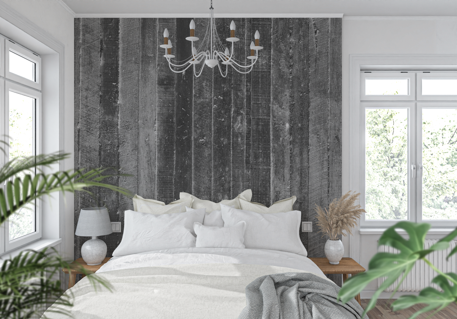 Gray Wood Imitation Wallpaper | Murals Wallpaper