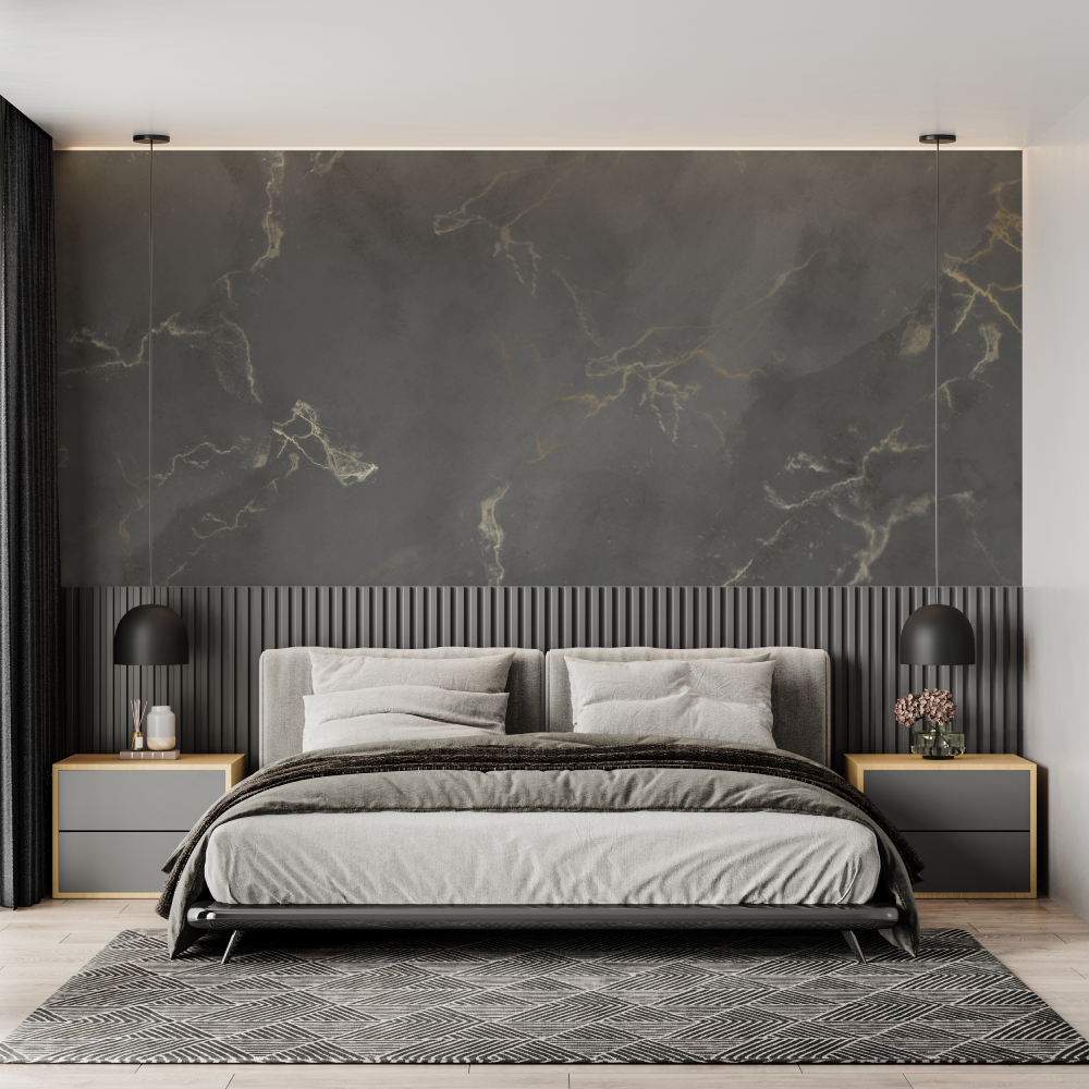 Gold Marble Gray Wallpaper | Murals Wallpaper