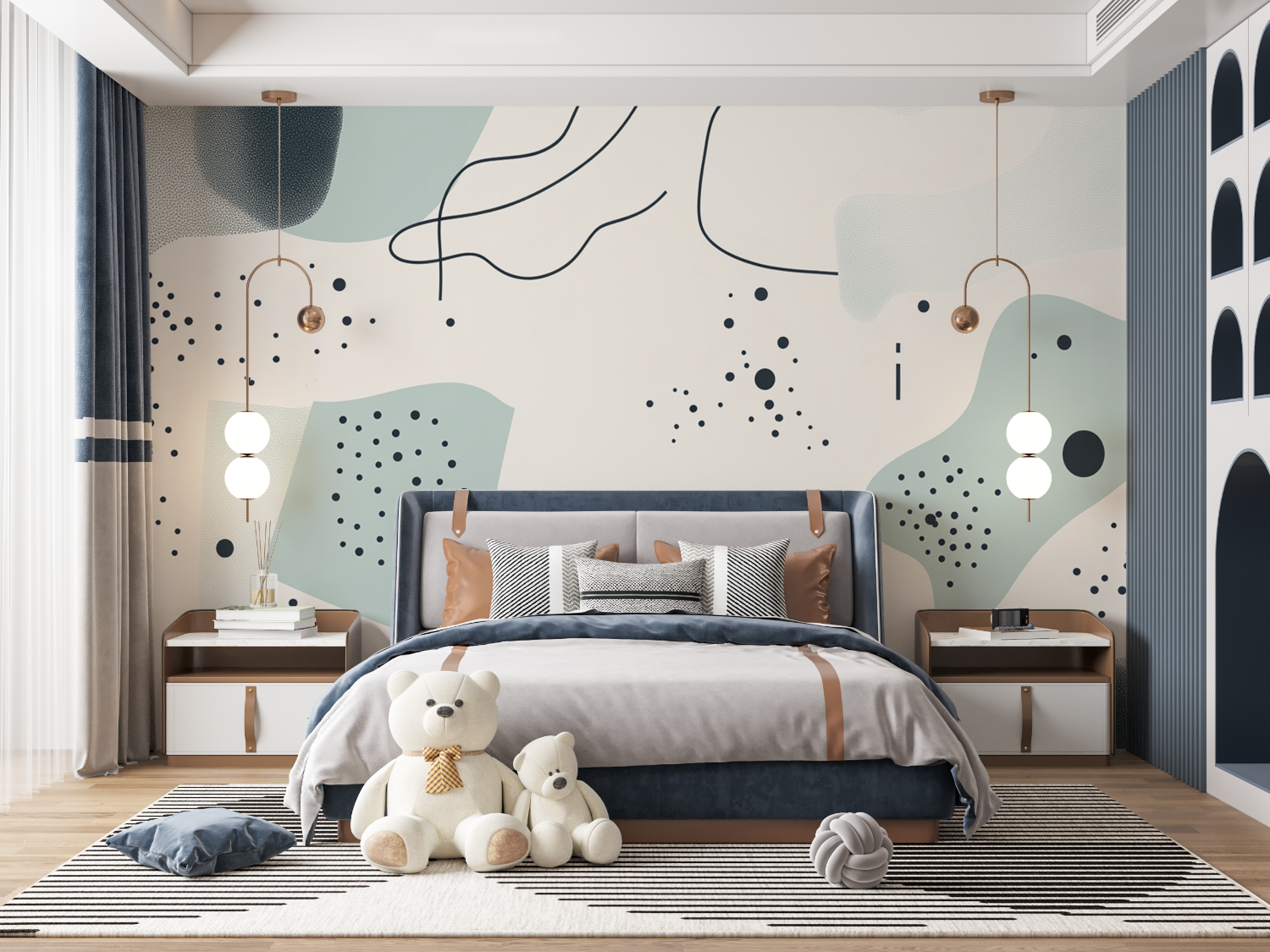Minimalist Graphic Teen Wallpaper | Murals Wallpaper