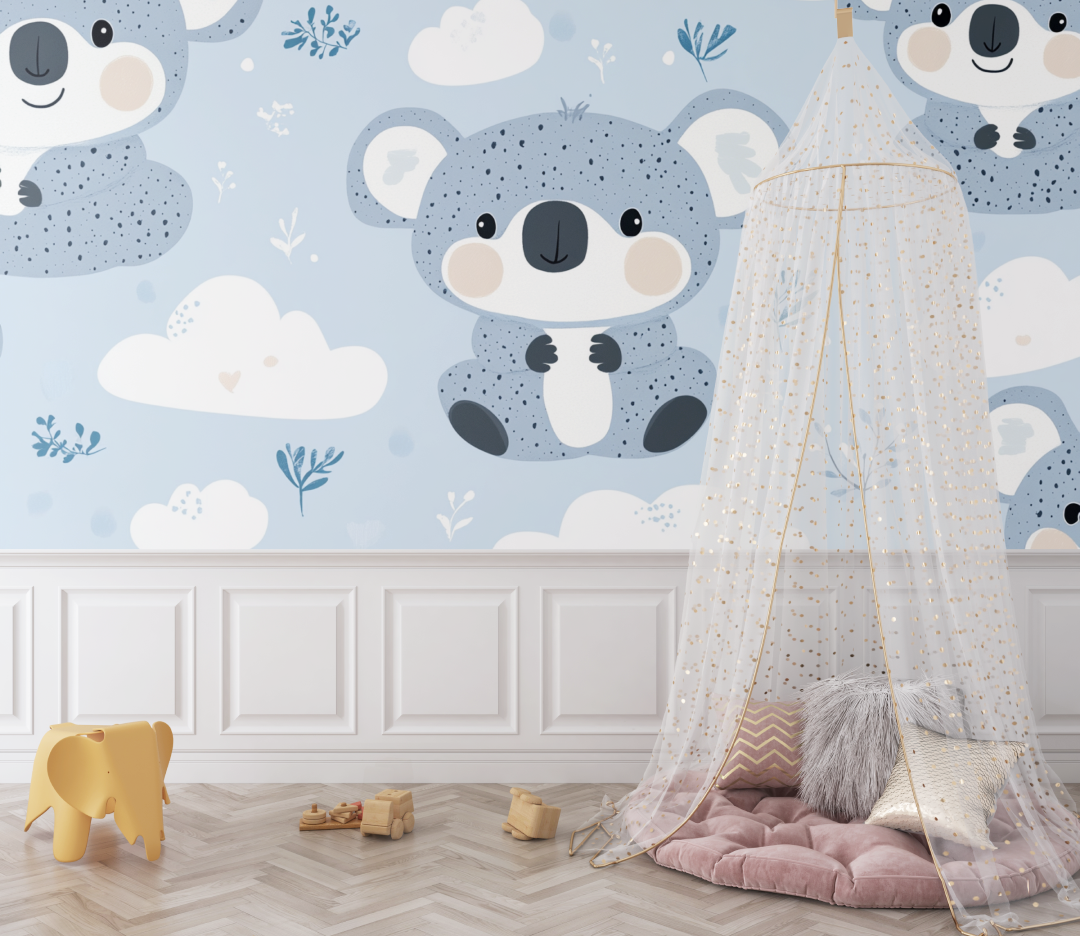Hidden Koala in a Cloud Wallpaper | Murals Wallpaper