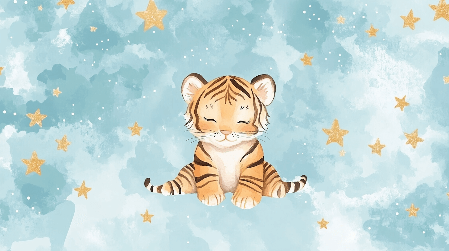 Tiger and Starry Sky Wallpaper | Murals Wallpaper