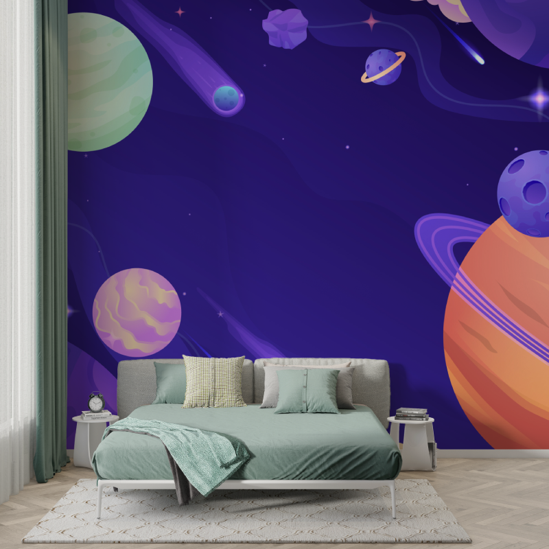 Weltraum-Asteroiden-Tapete | Wandbilder