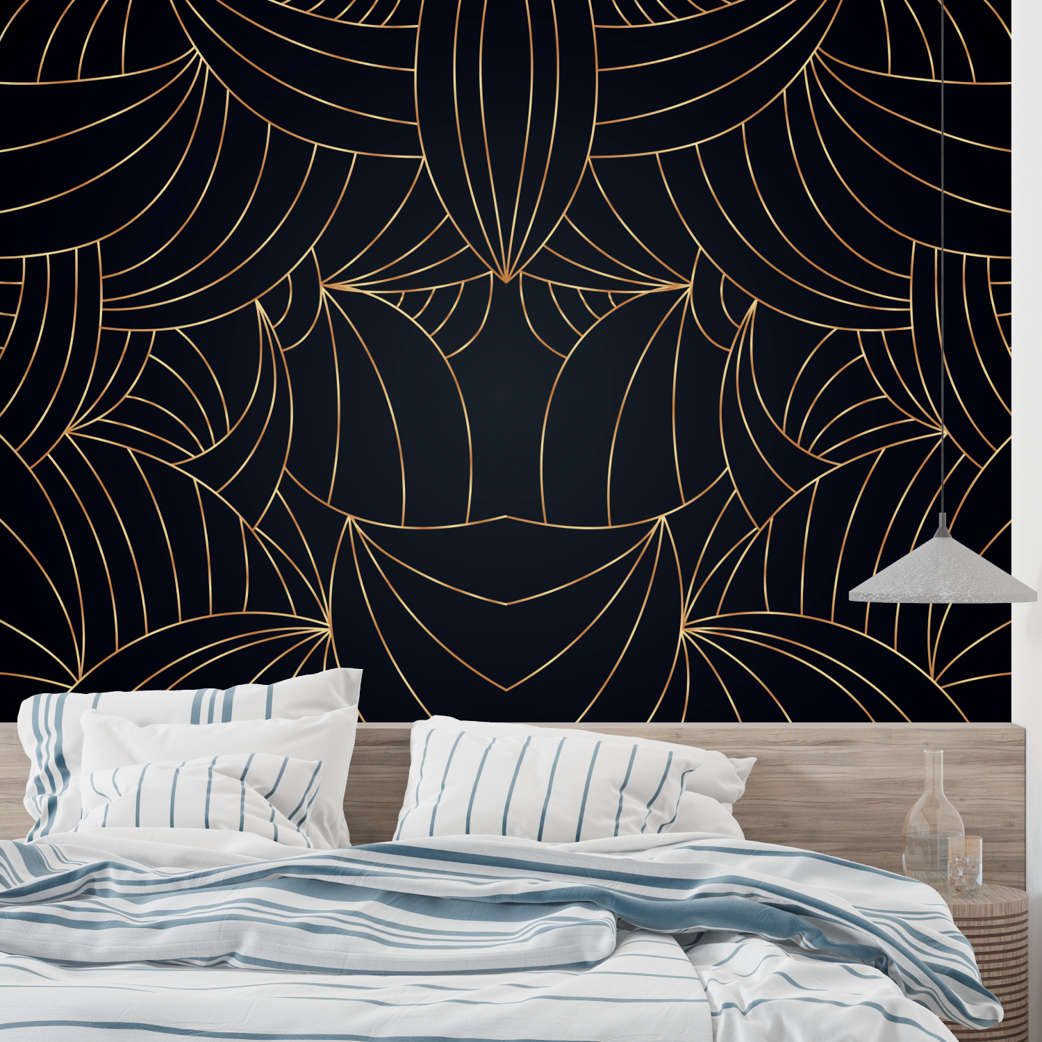 Black and Gold Art Deco Wallpaper | Murals Wallpaper