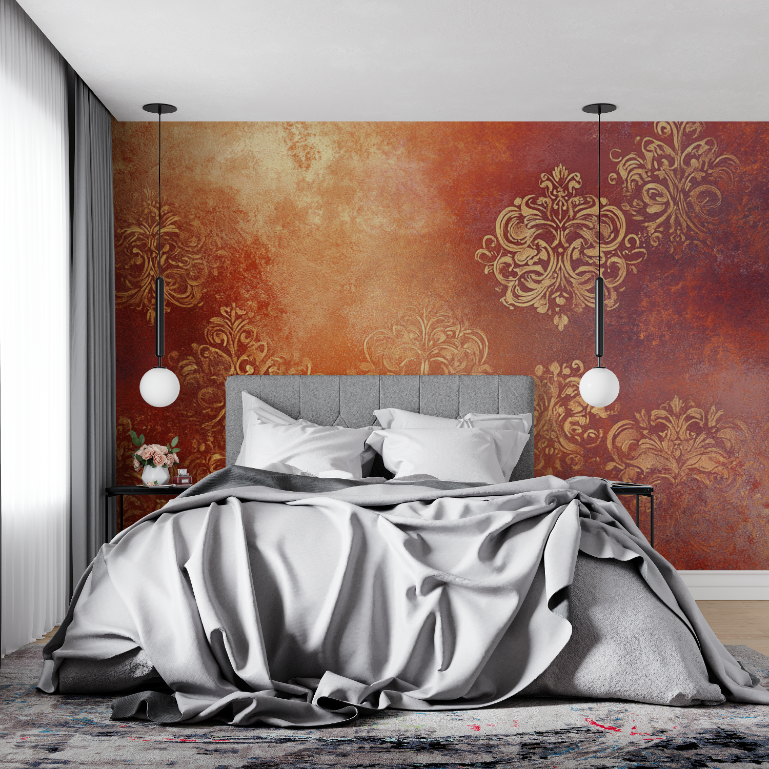 Terracotta and Gold Wallpaper | Murals Wallpaper