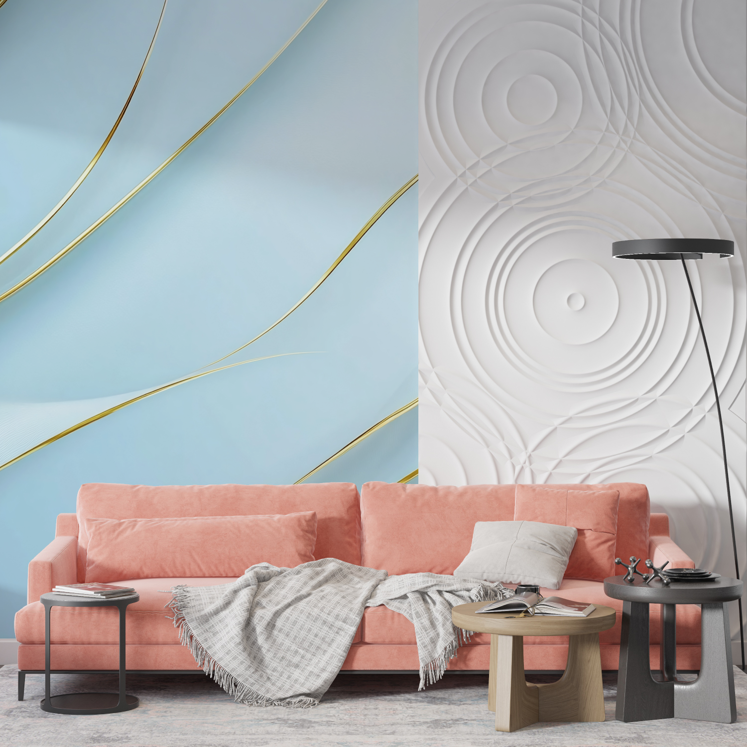 Blaue Schlafzimmertapete | Murals Wallpaper