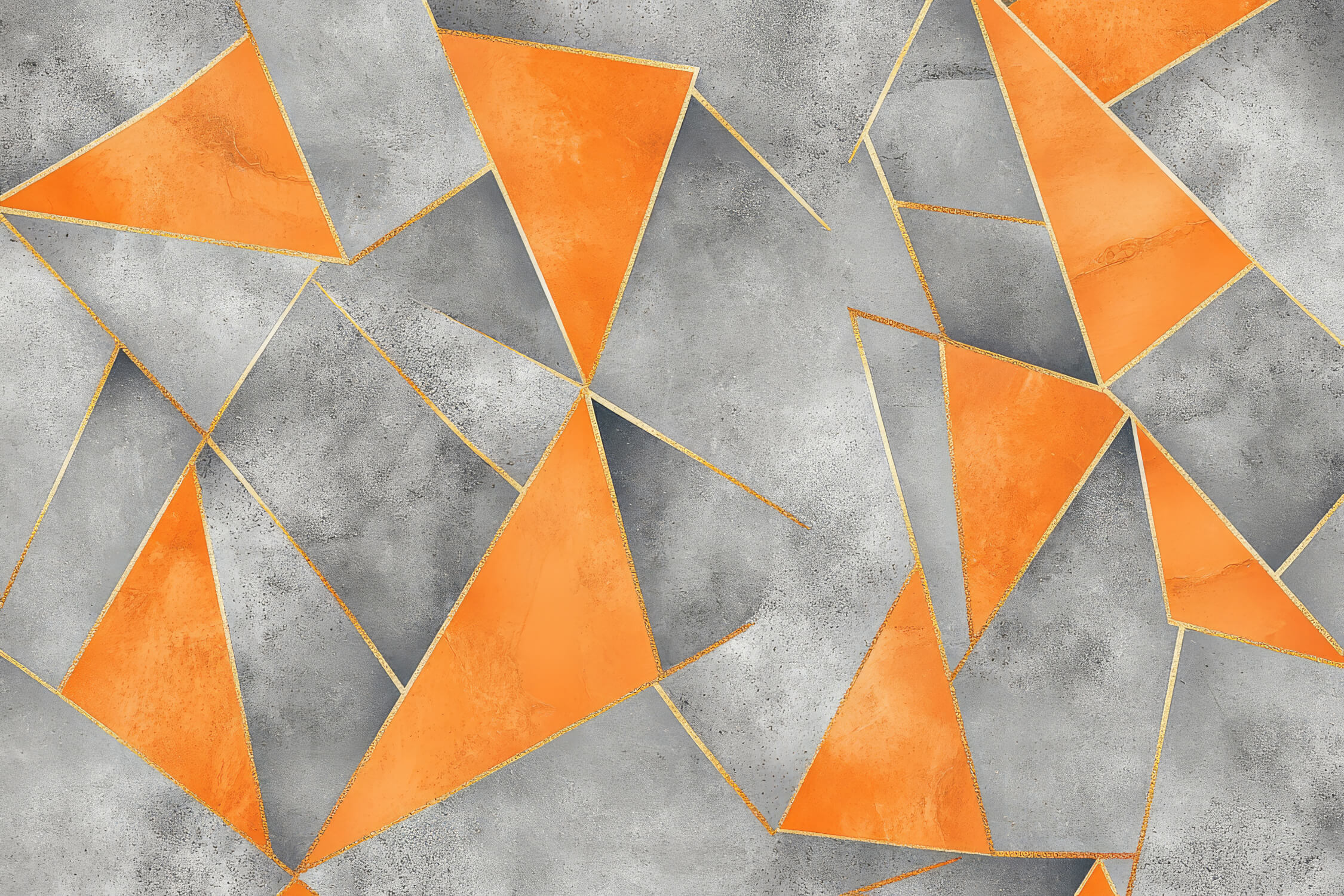 Gray and Orange Wallpaper | Murals Wallpaper