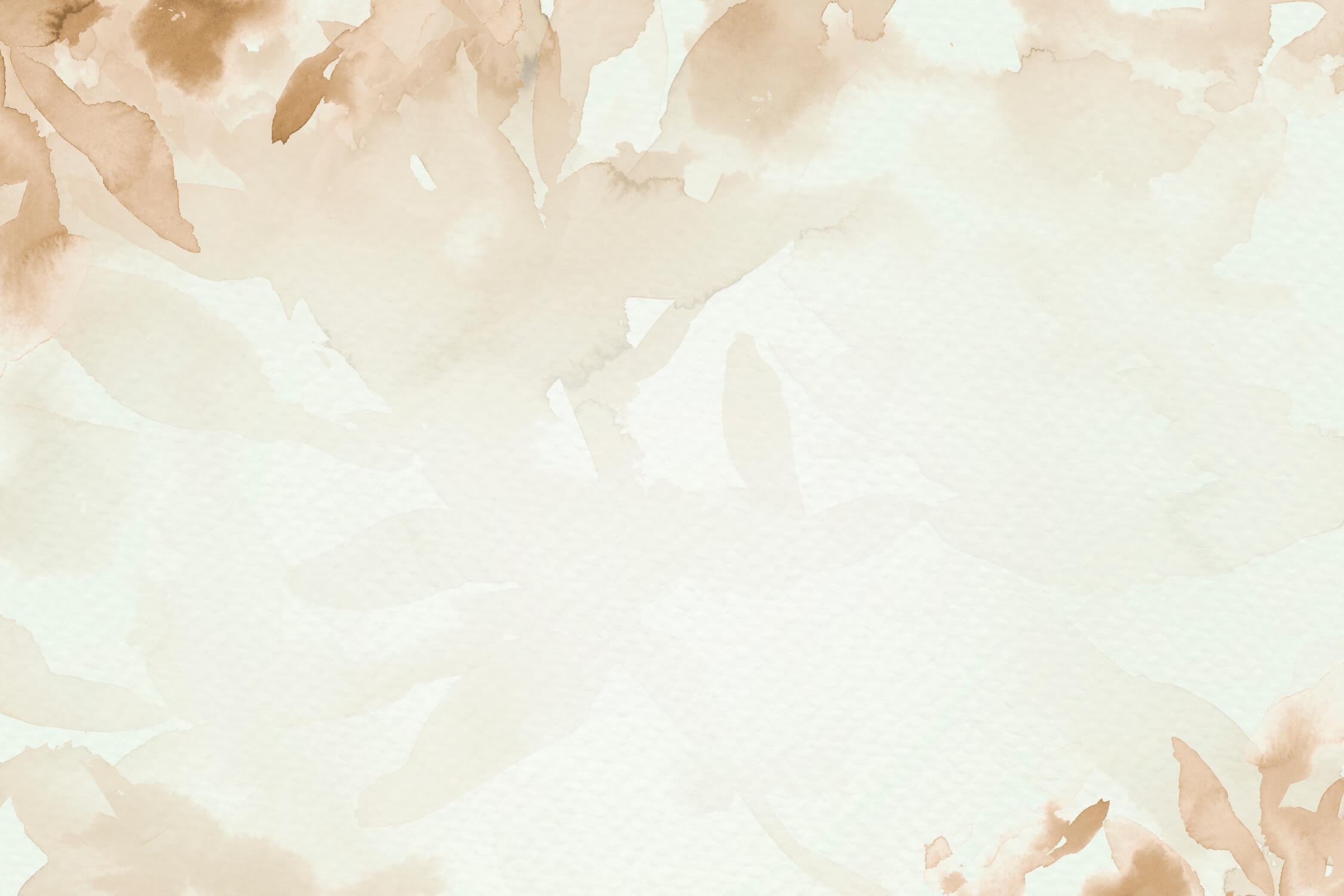 Beige Leaf Watercolor Wallpaper | Murals Wallpaper