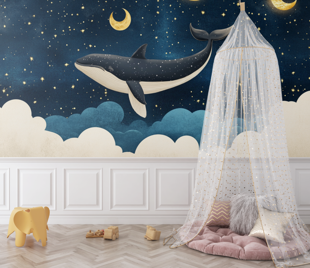 Night Whale Wallpaper | Murals Wallpaper