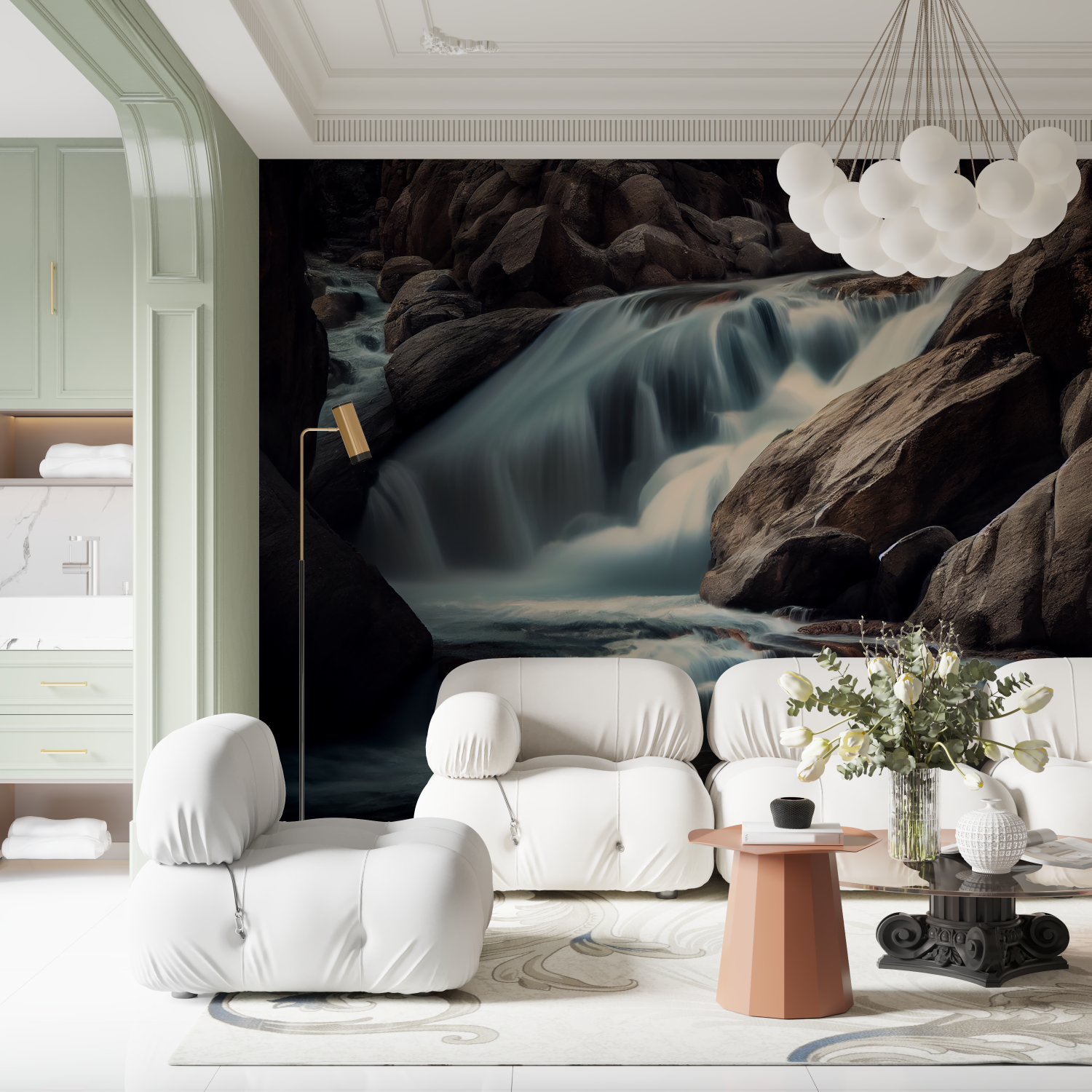 Waterfall Design Wallpaper | Murals Wallpaper