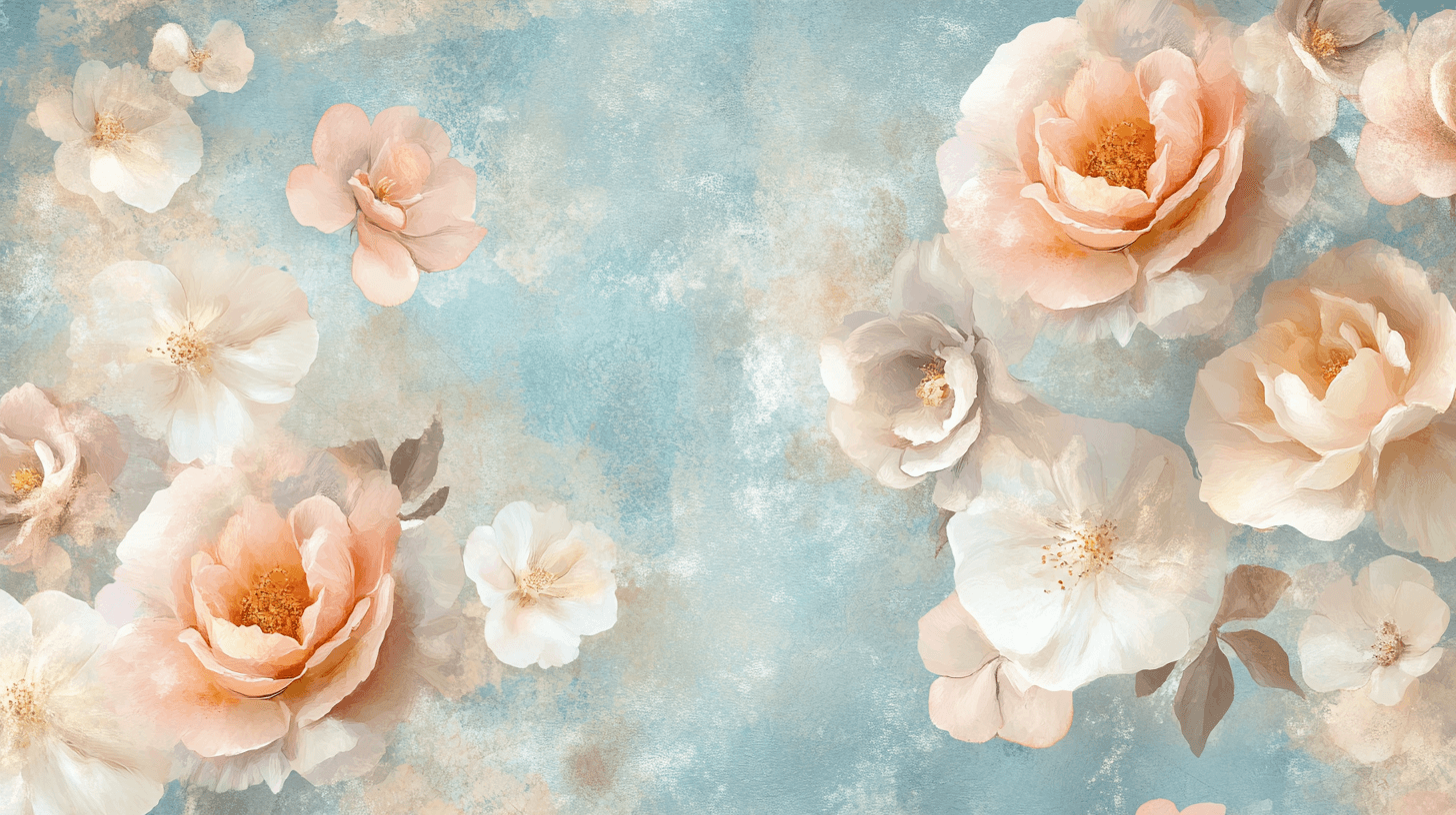 Watercolor Floral Textured Wallpaper | Murals Wallpaper