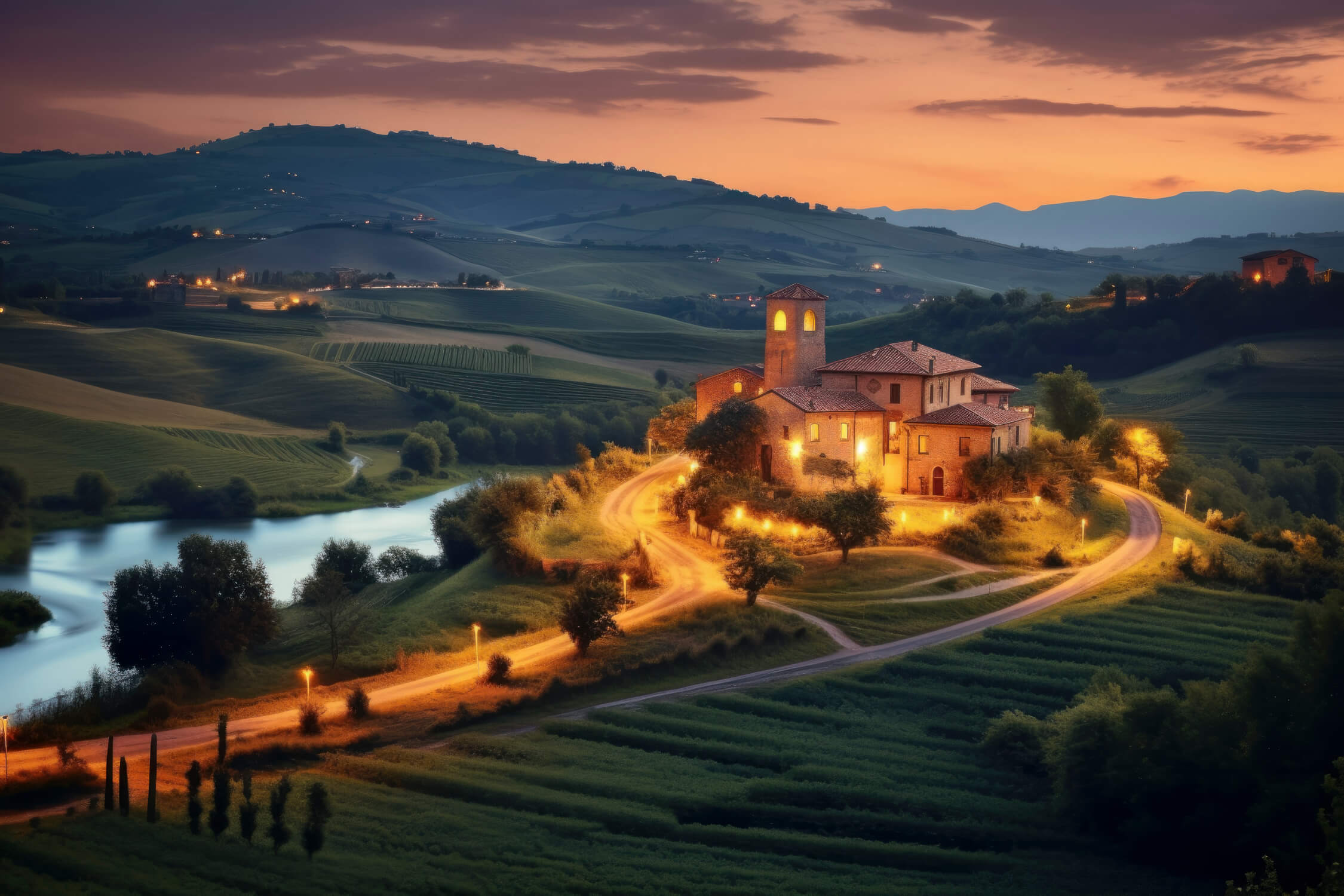 Italian Landscape Mural Wallpaper | Murals Wallpaper
