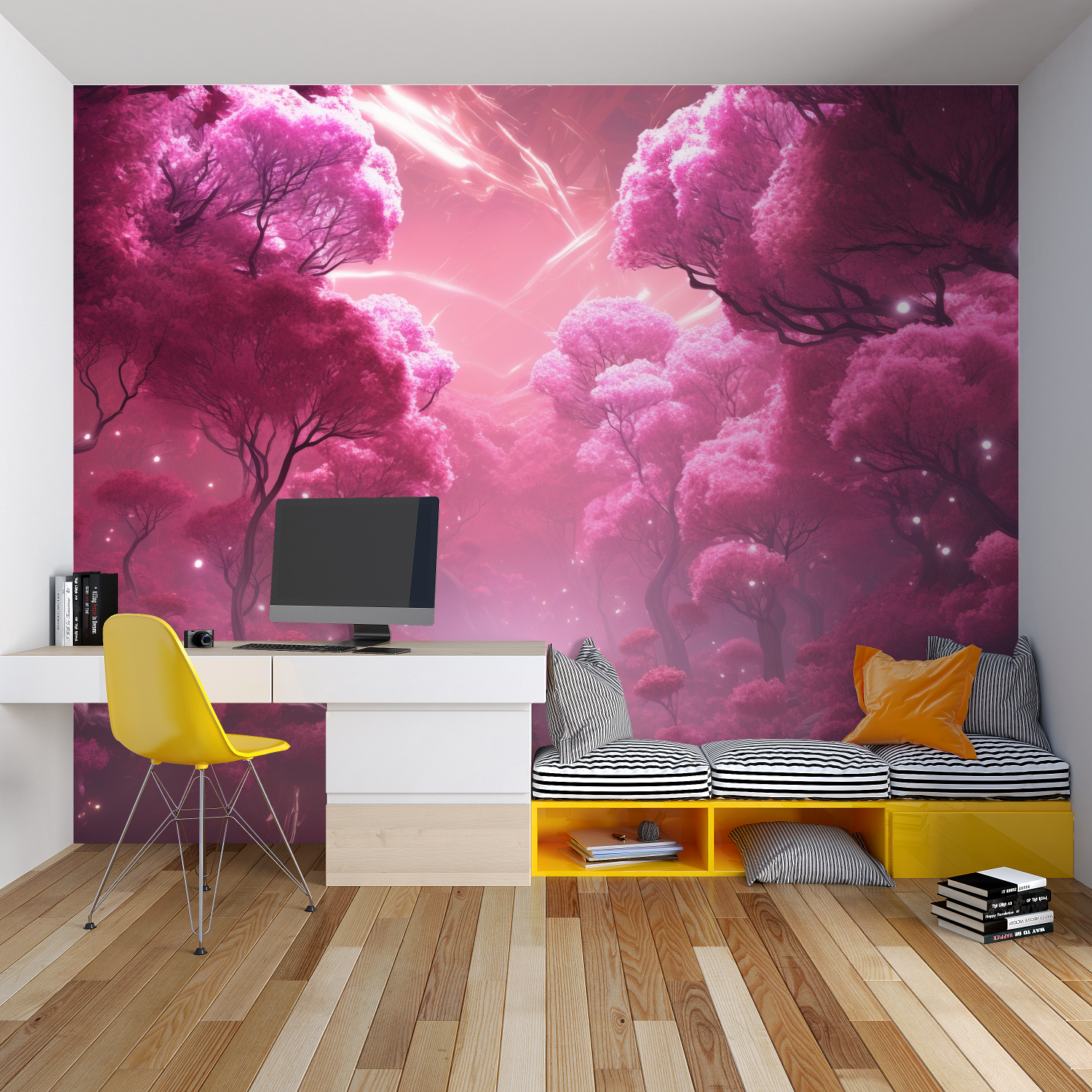Anime Pink Wallpaper | Murals Wallpaper