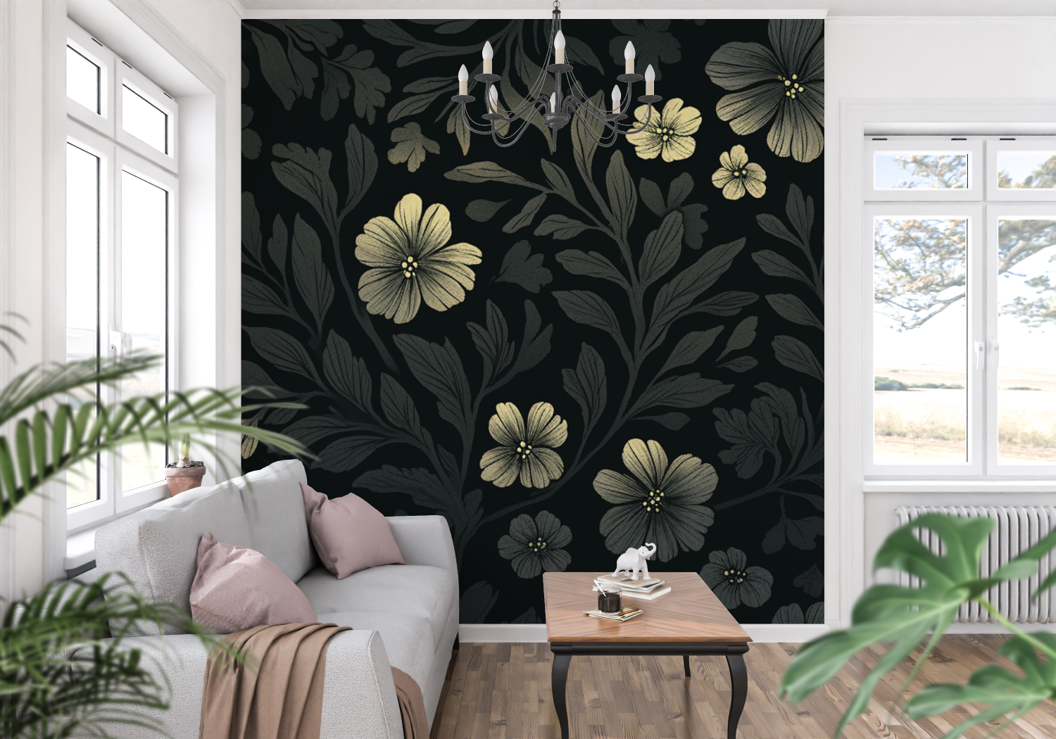 Black Background Wallpaper | Murals Wallpaper