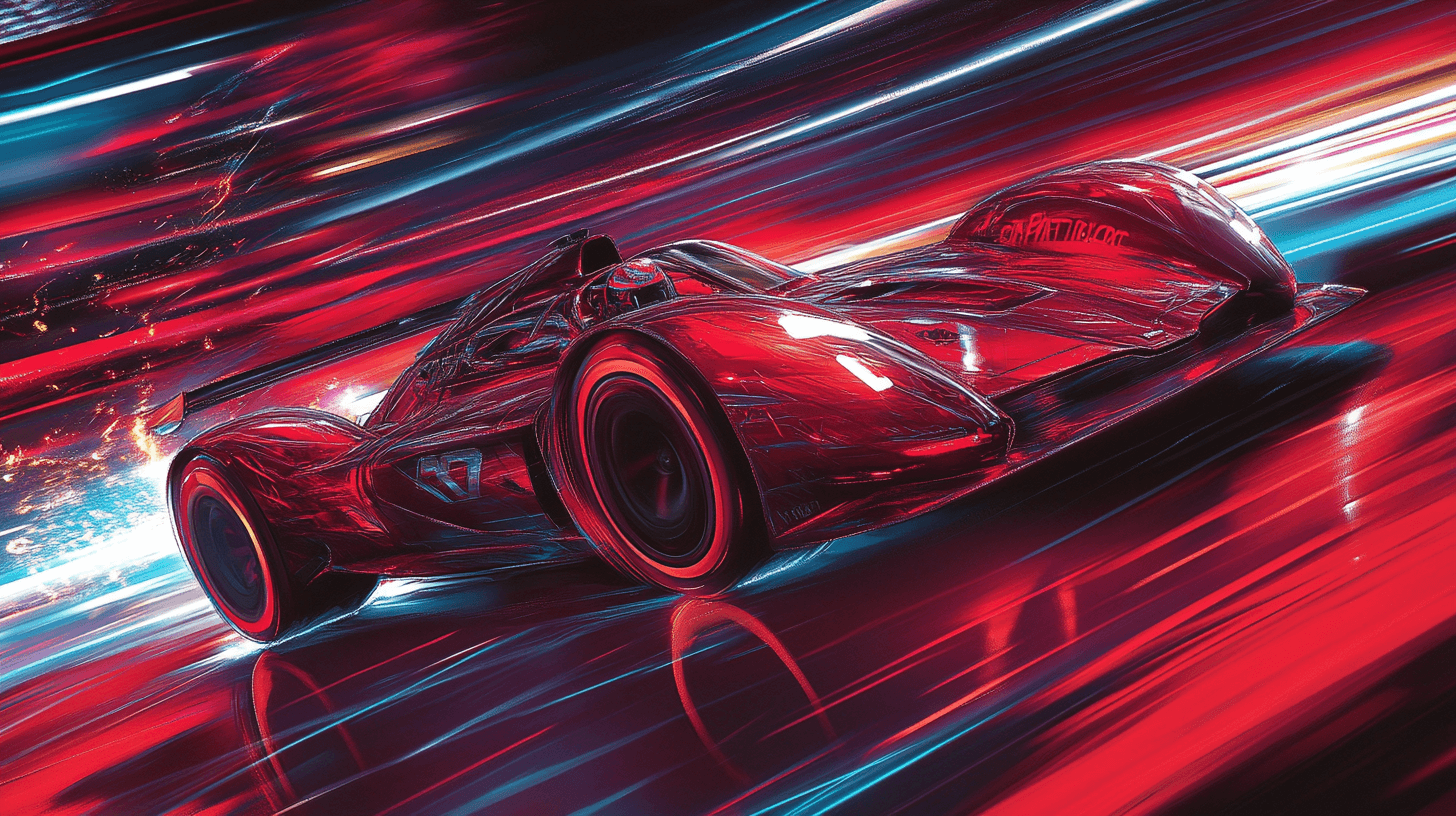 Gaming Red Car Mural Wallpaper | Murals Wallpaper