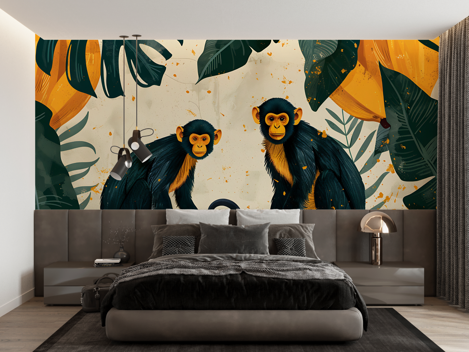 Orange Monkey Wallpaper | Murals Wallpaper