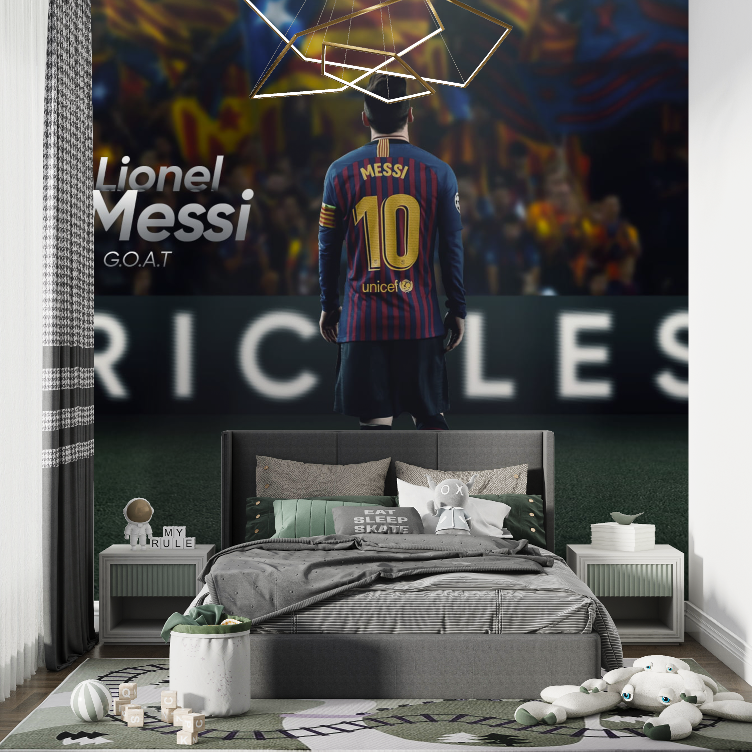 Messi-Hintergrundbild | Wandbild-Hintergrundbild