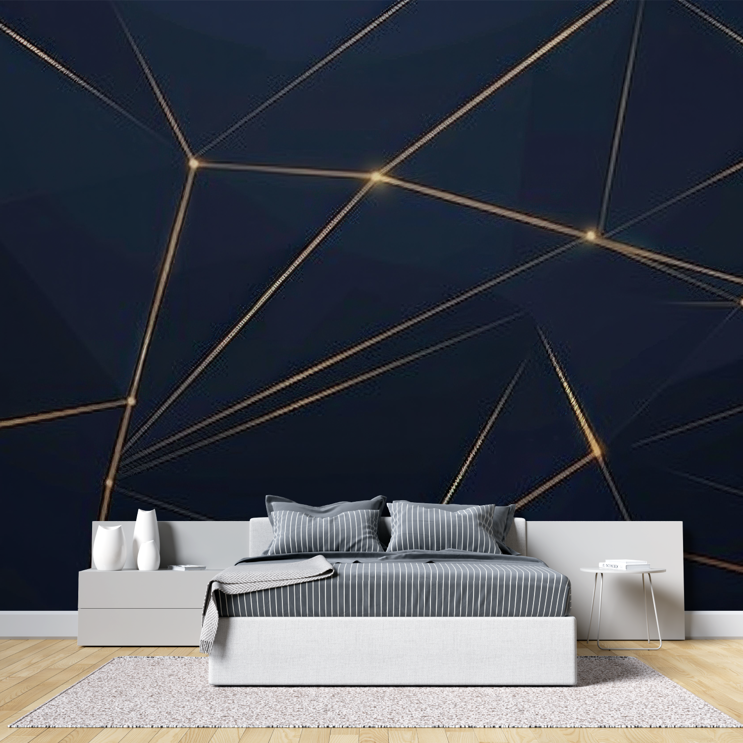 Geometric Blue Wallpaper | Murals Wallpaper