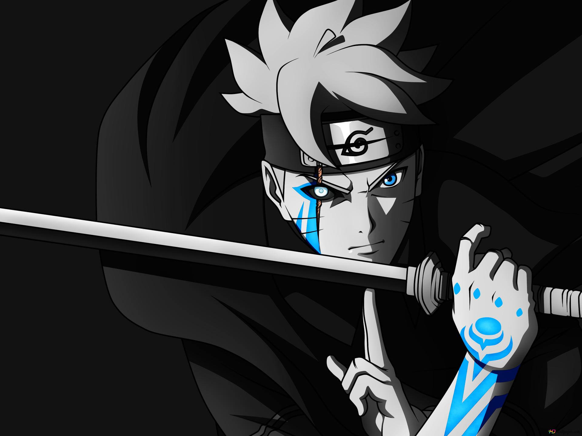 Naruto Blue and Black Wallpaper | Murals Wallpaper