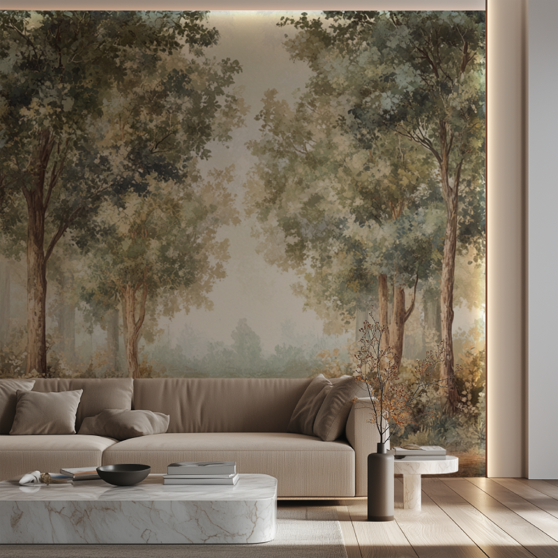 Panorama-Baum-Tapete | Murals Wallpaper