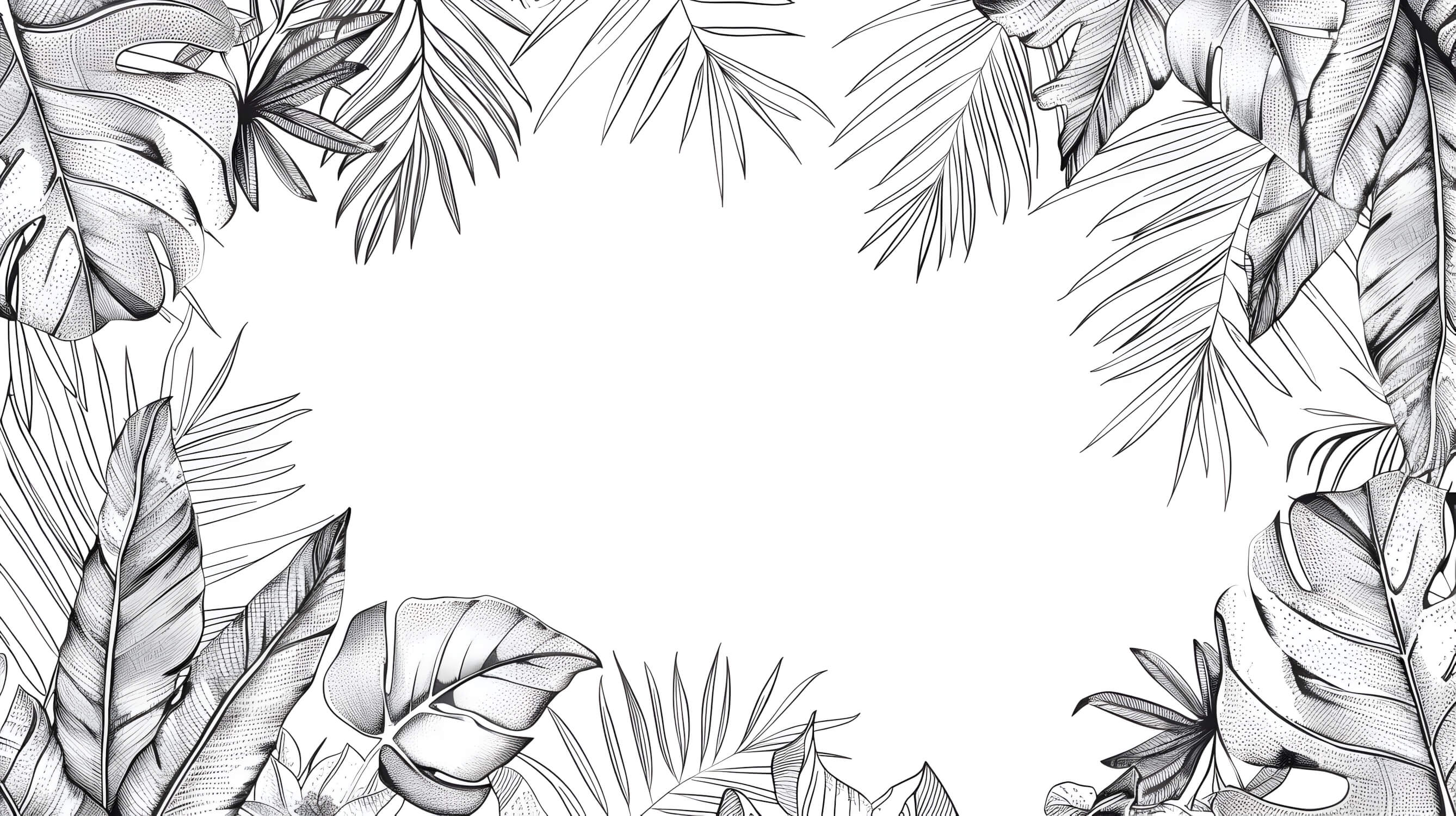 Black and White Jungle Wallpaper for Bathroom | Murals Wallpaper