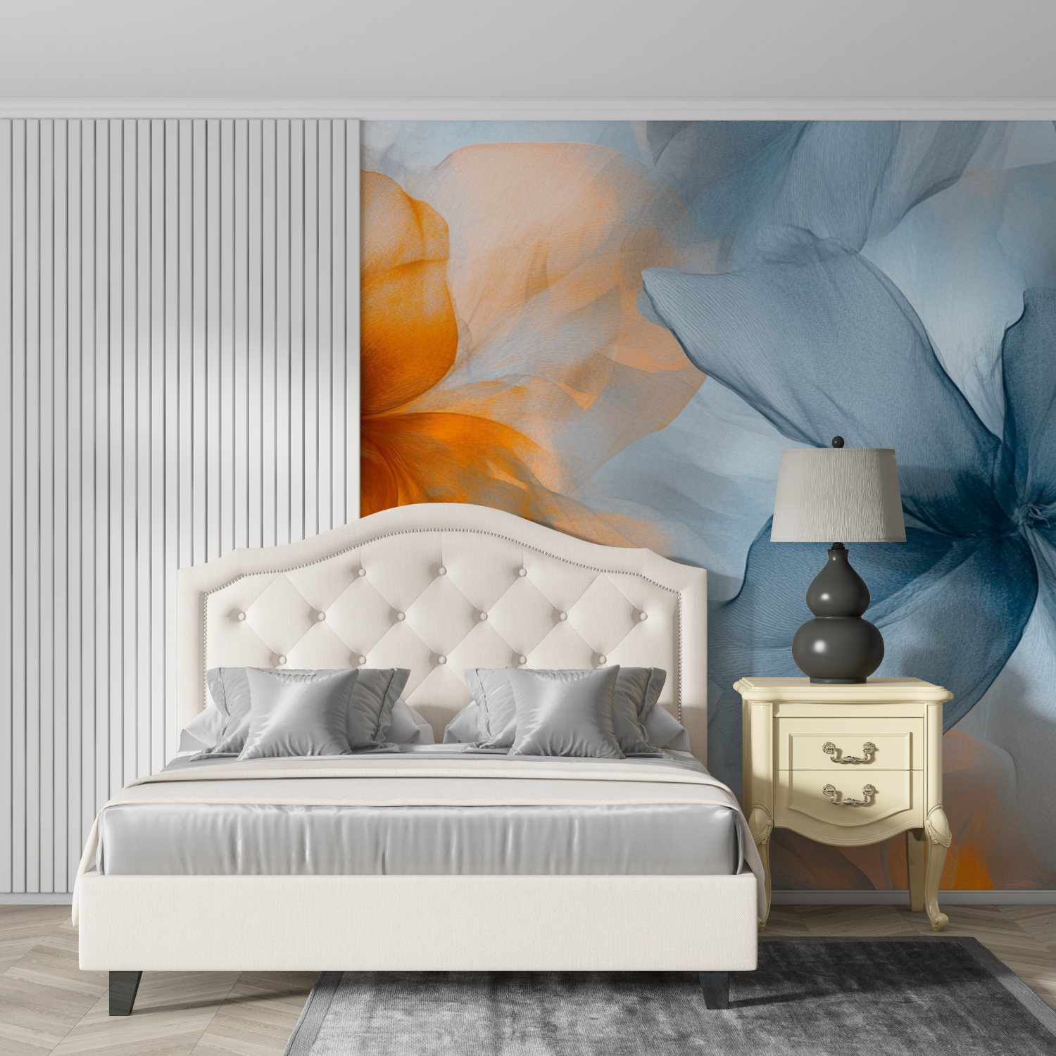 Translucent Watercolor Flower Wallpaper | Murals Wallpaper