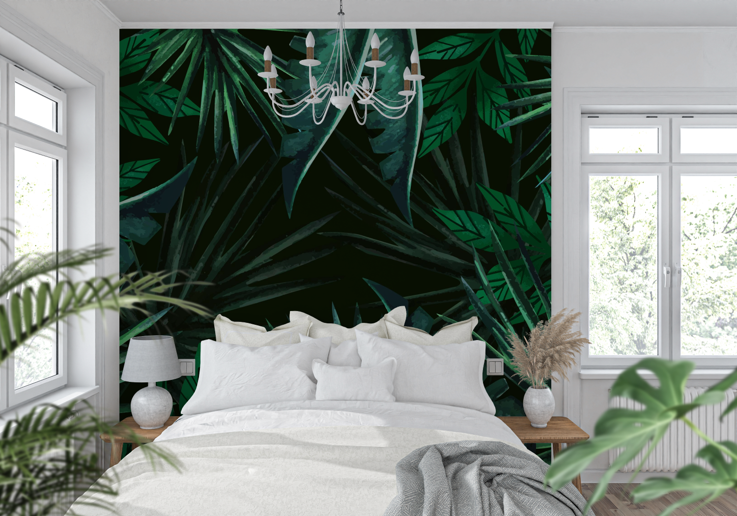 Green and Black Wallpaper | Murals Wallpaper