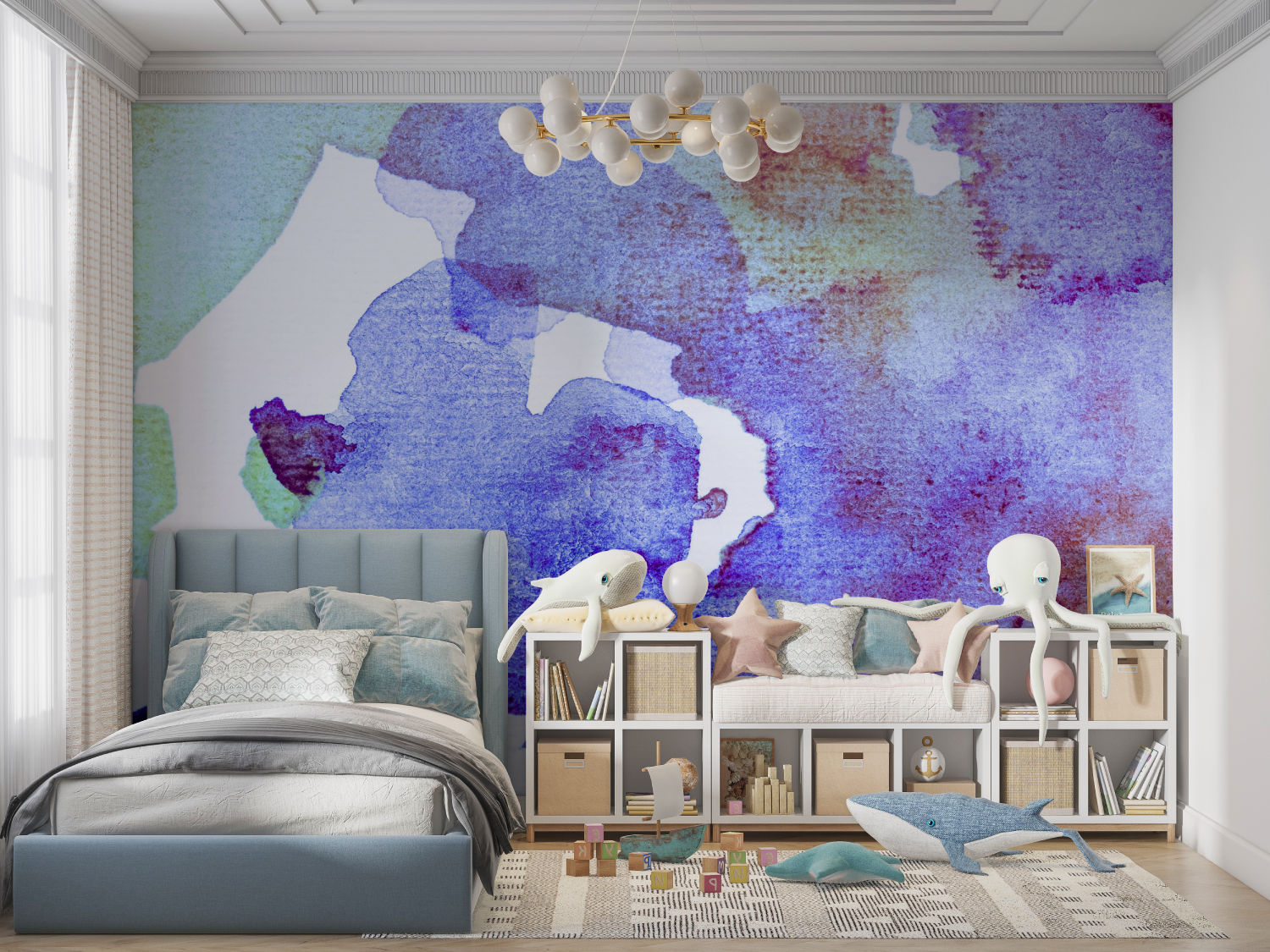 Watercolor Graffiti Teen Wallpaper | Murals Wallpaper