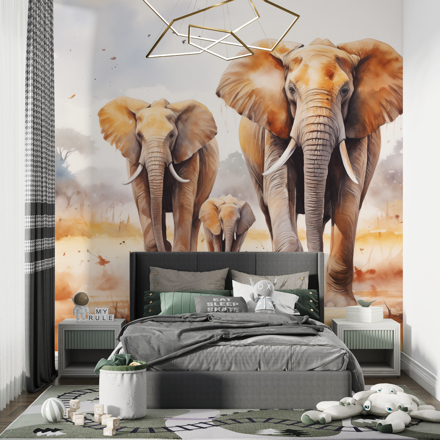 Elephant Wallpaper for Kids | Murals Wallpaper