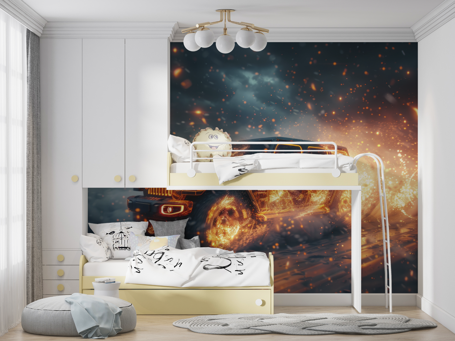 Fire Car Wallpaper | Murals Wallpaper