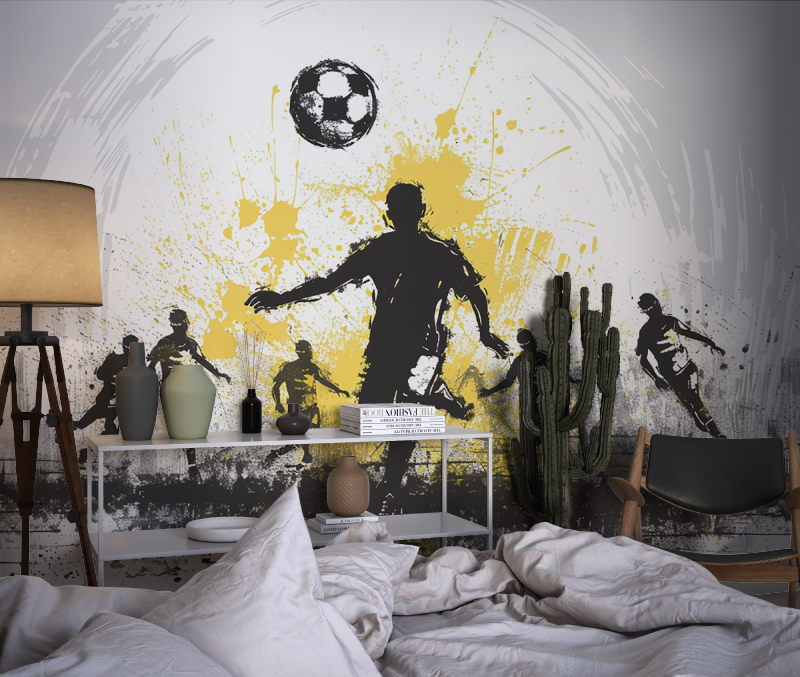 Boys' Soccer Bedroom Wallpaper | Murals Wallpaper