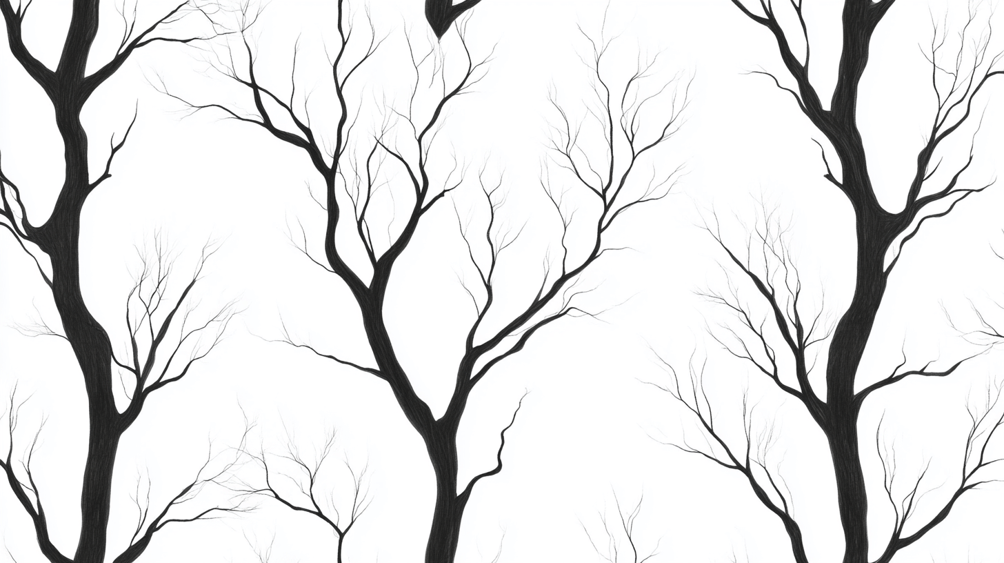 Black and White Tree Wallpaper for Kids' Room | Murals Wallpaper