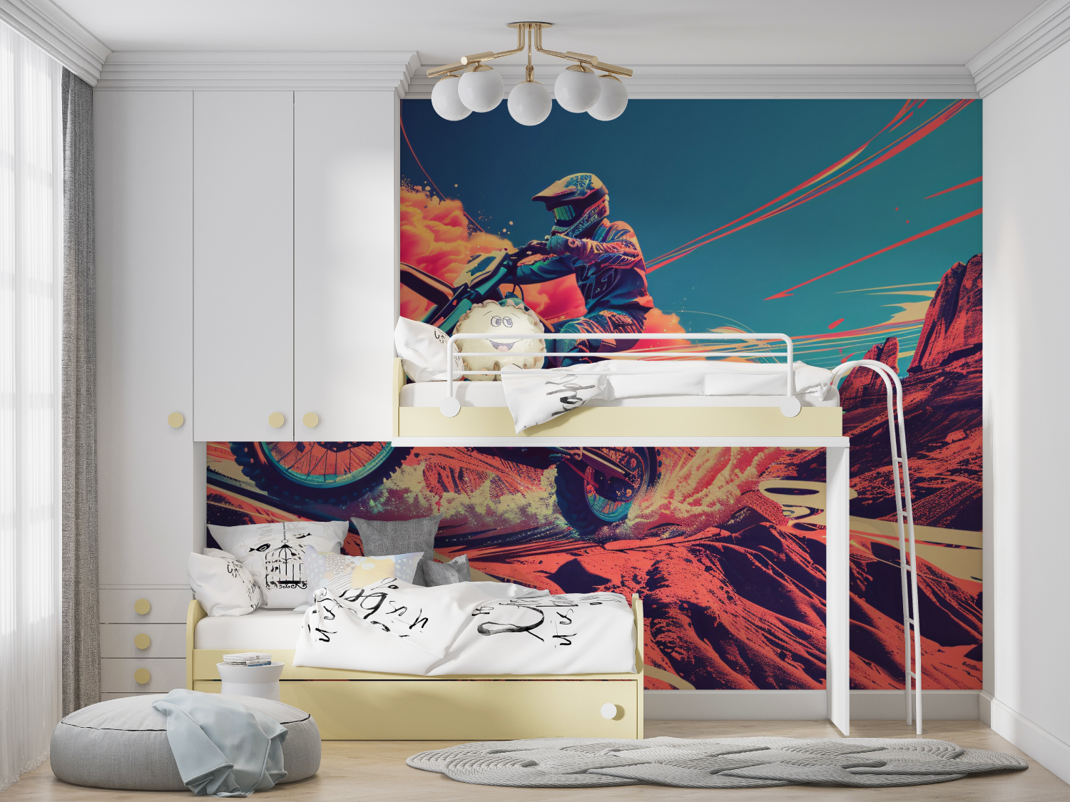 Dirt Bike Wallpaper for Kids' Room | Murals Wallpaper