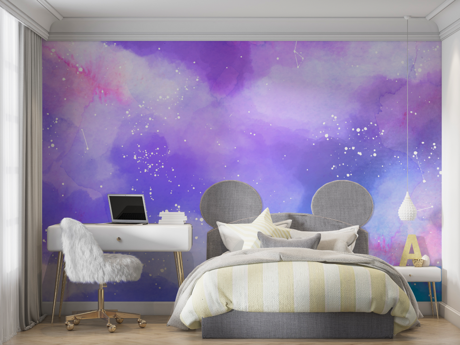 Teen Girl Starry Space Wallpaper | Murals Wallpaper