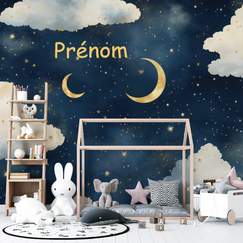 Namens-Tapete Bewölkter Sternenhimmel | Murals Tapeten