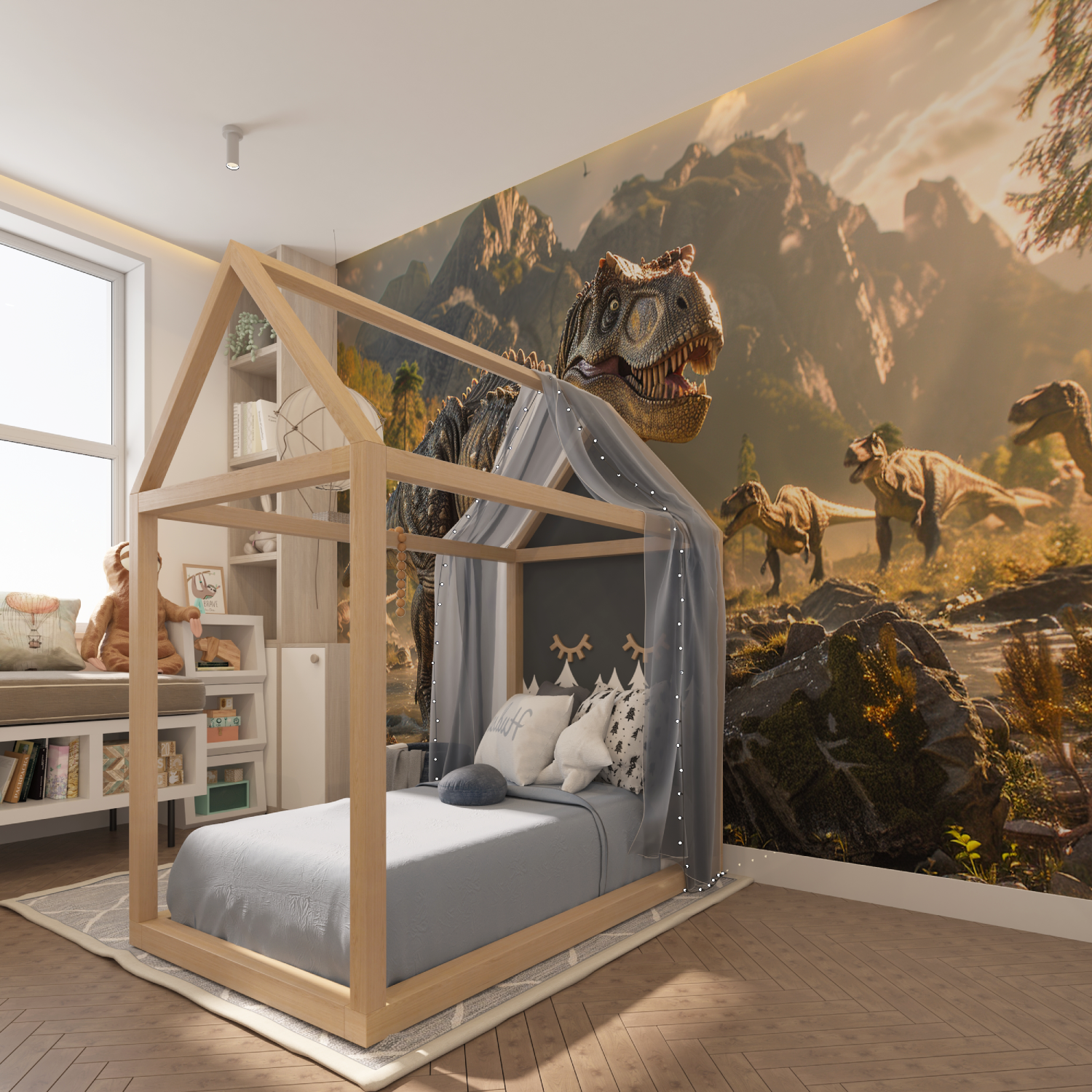 Allosaurus-Dinosaurier-Hintergrundbild | Wandbild-Hintergrundbild