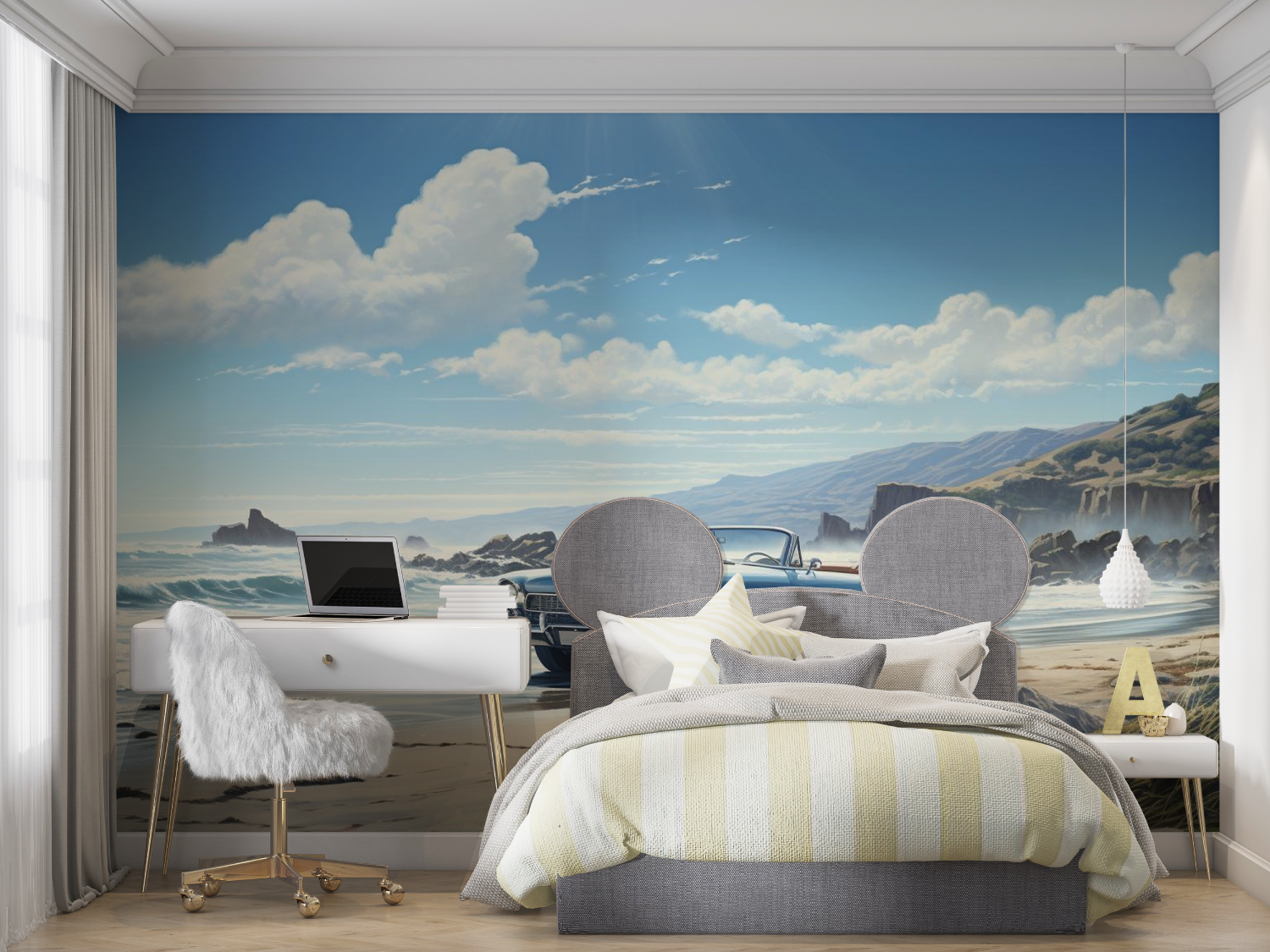 Blue Cuban Car Wallpaper | Murals Wallpaper