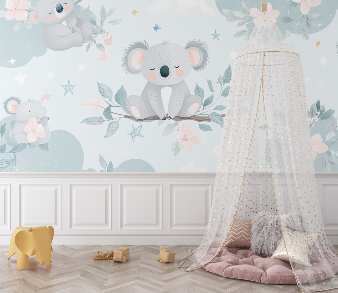 Pastel Pajama Koala Wallpaper | Murals Wallpaper