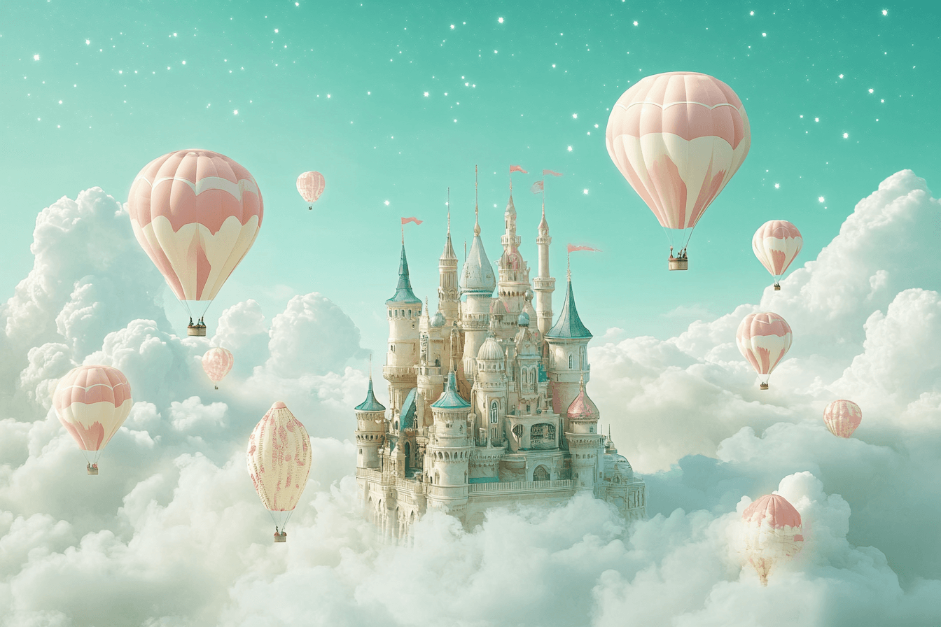 Princess Sky Green Wallpaper and Castle | Murals Wallpaper