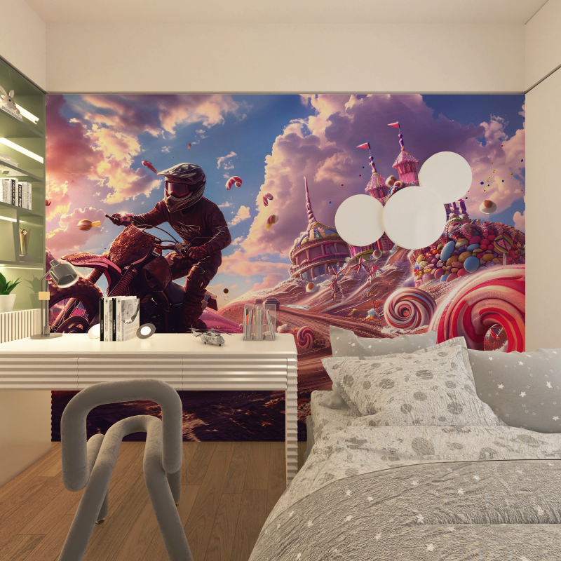 3D Wallpaper Teen Room Motocross | Murals Wallpaper