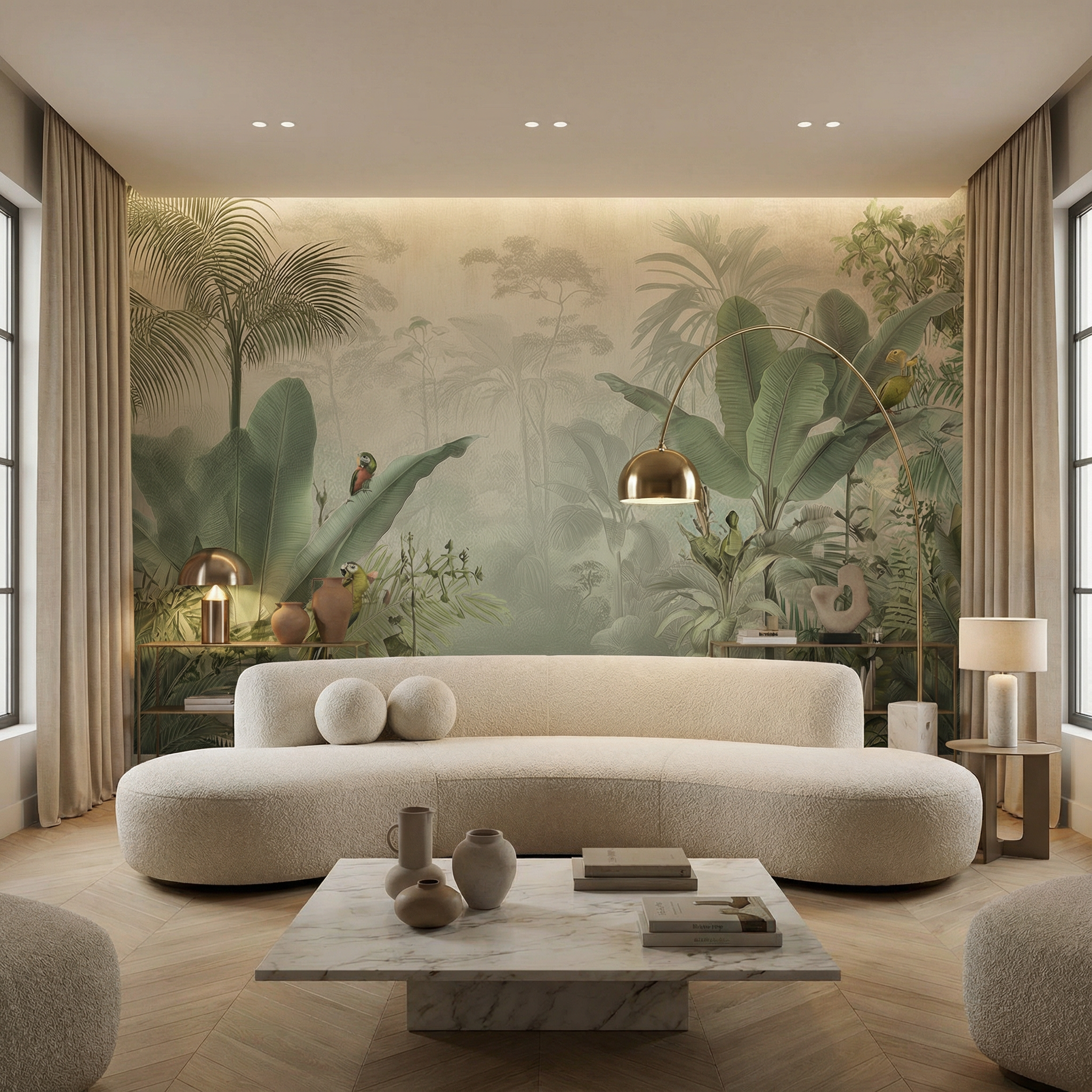 Old Toile Vintage Mural Wallpaper