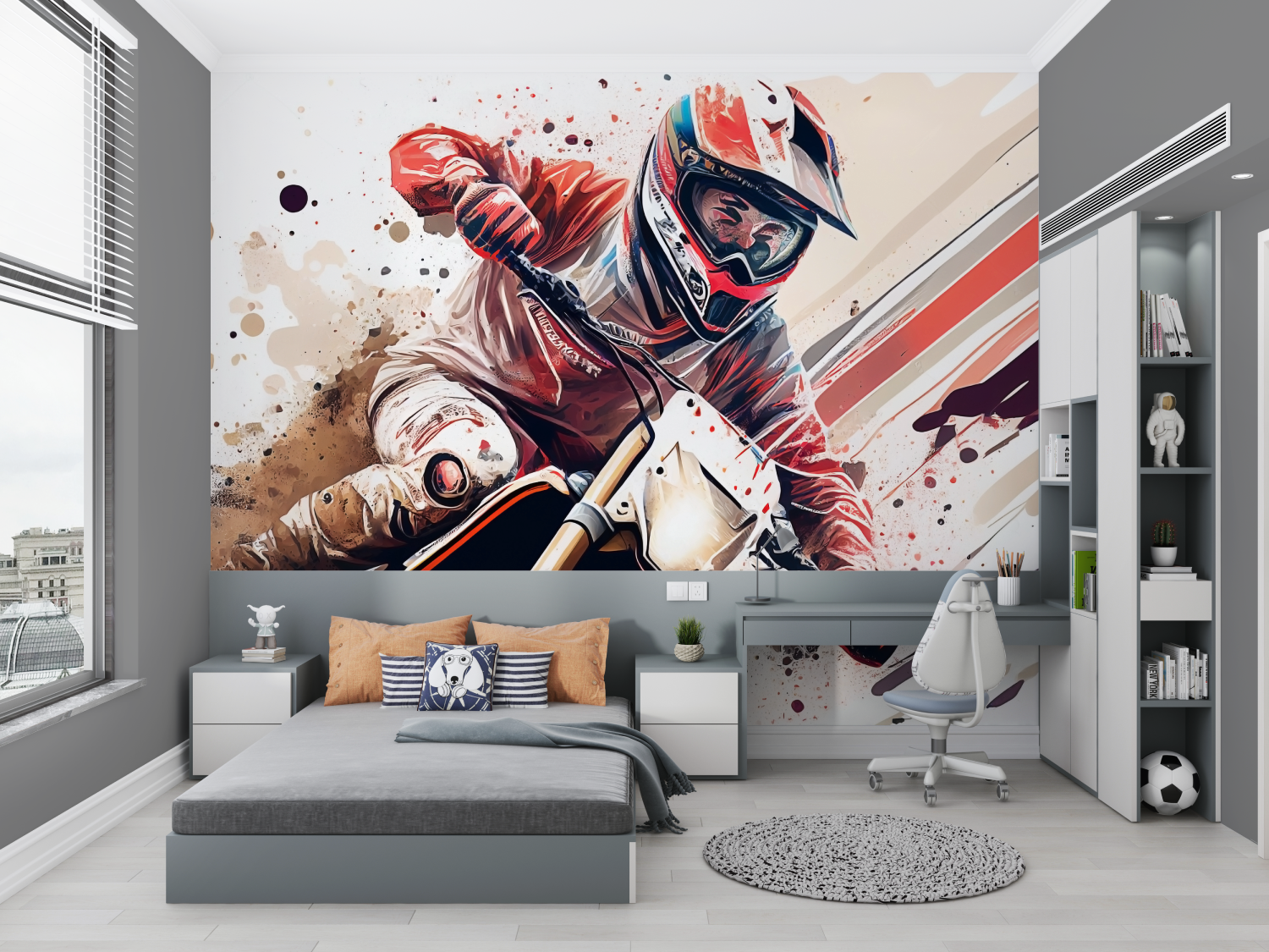Motocross Wallpaper for Teen Room | Murals Wallpaper