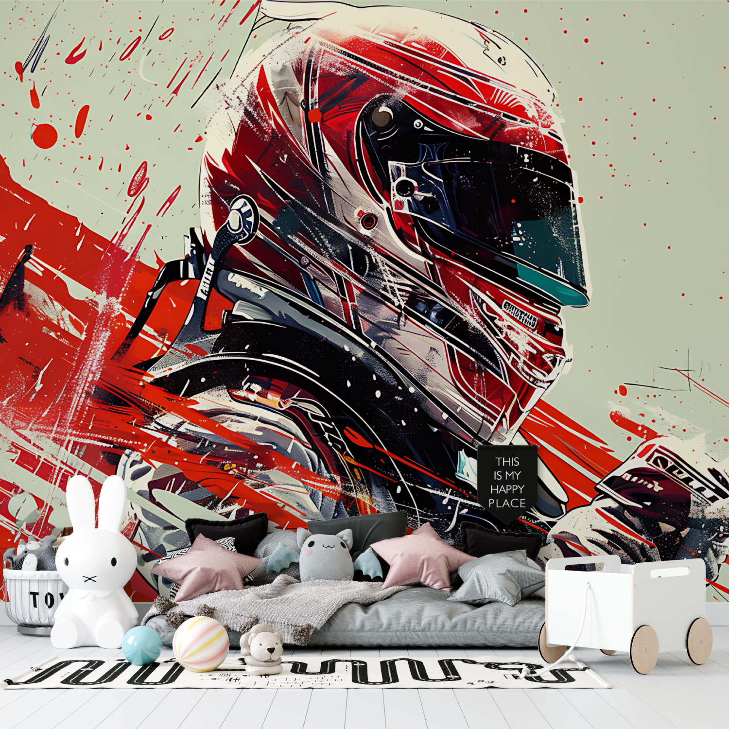 Racing Motorcycle Wallpaper for Kids | Murals Wallpaper