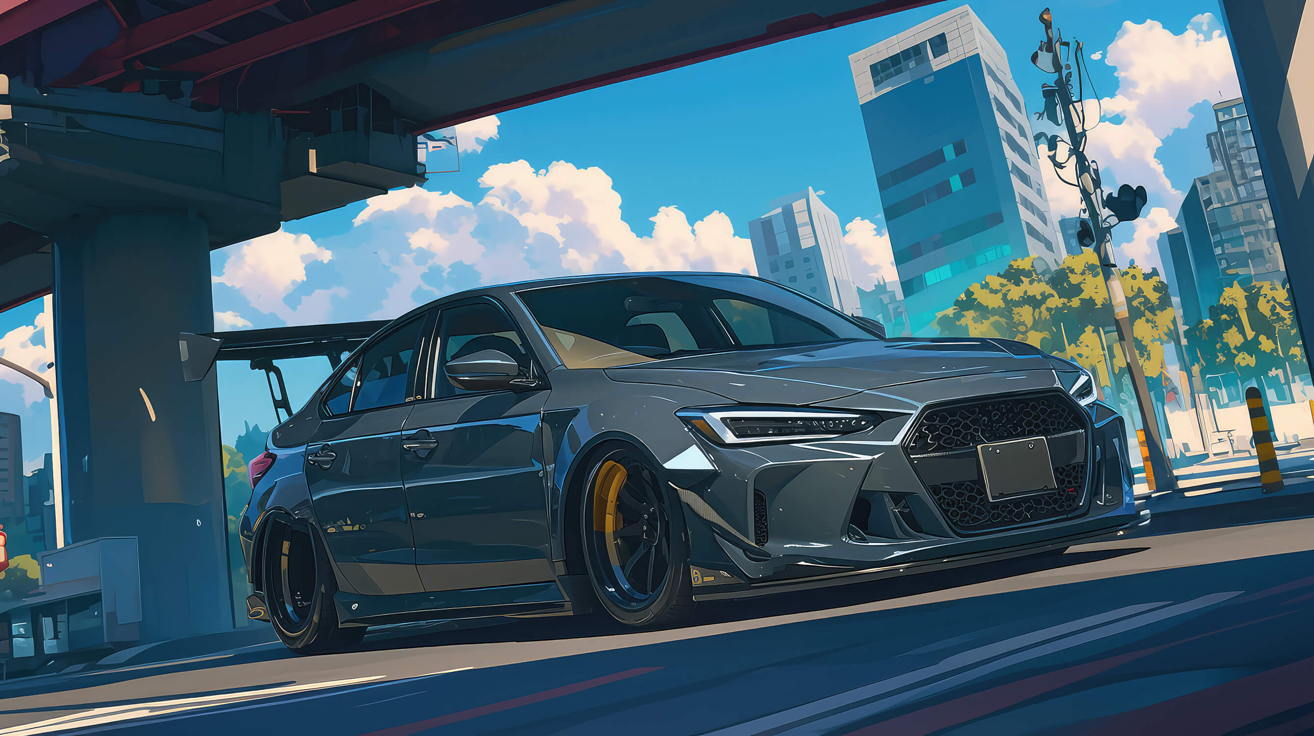 Anime Car Wallpaper | Murals Wallpaper