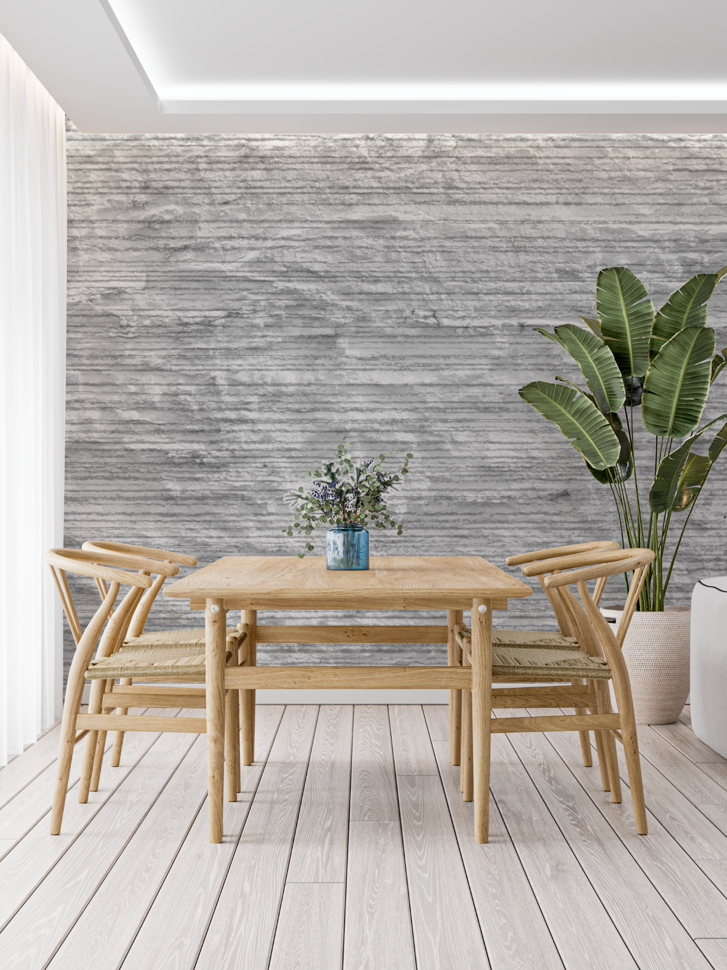 Hellgraue Steintapete | Wandbilder Tapete