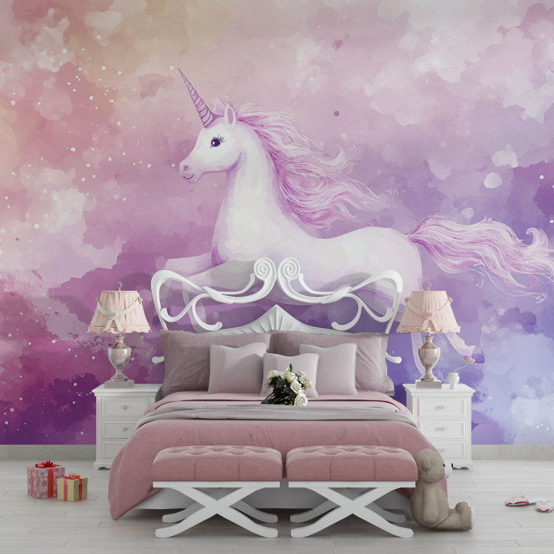 Unicorn Girl Wallpaper | Murals Wallpaper