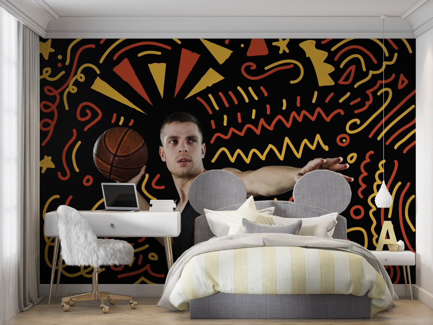 Sporty Teen Room Wallpaper | Murals Wallpaper