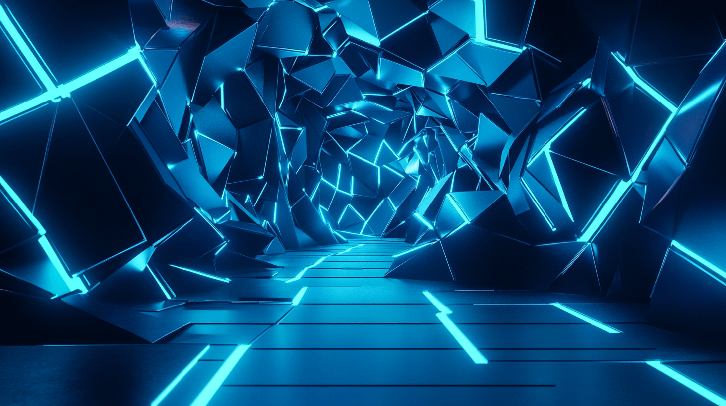 Fractured Neon Wallpaper | Murals Wallpaper